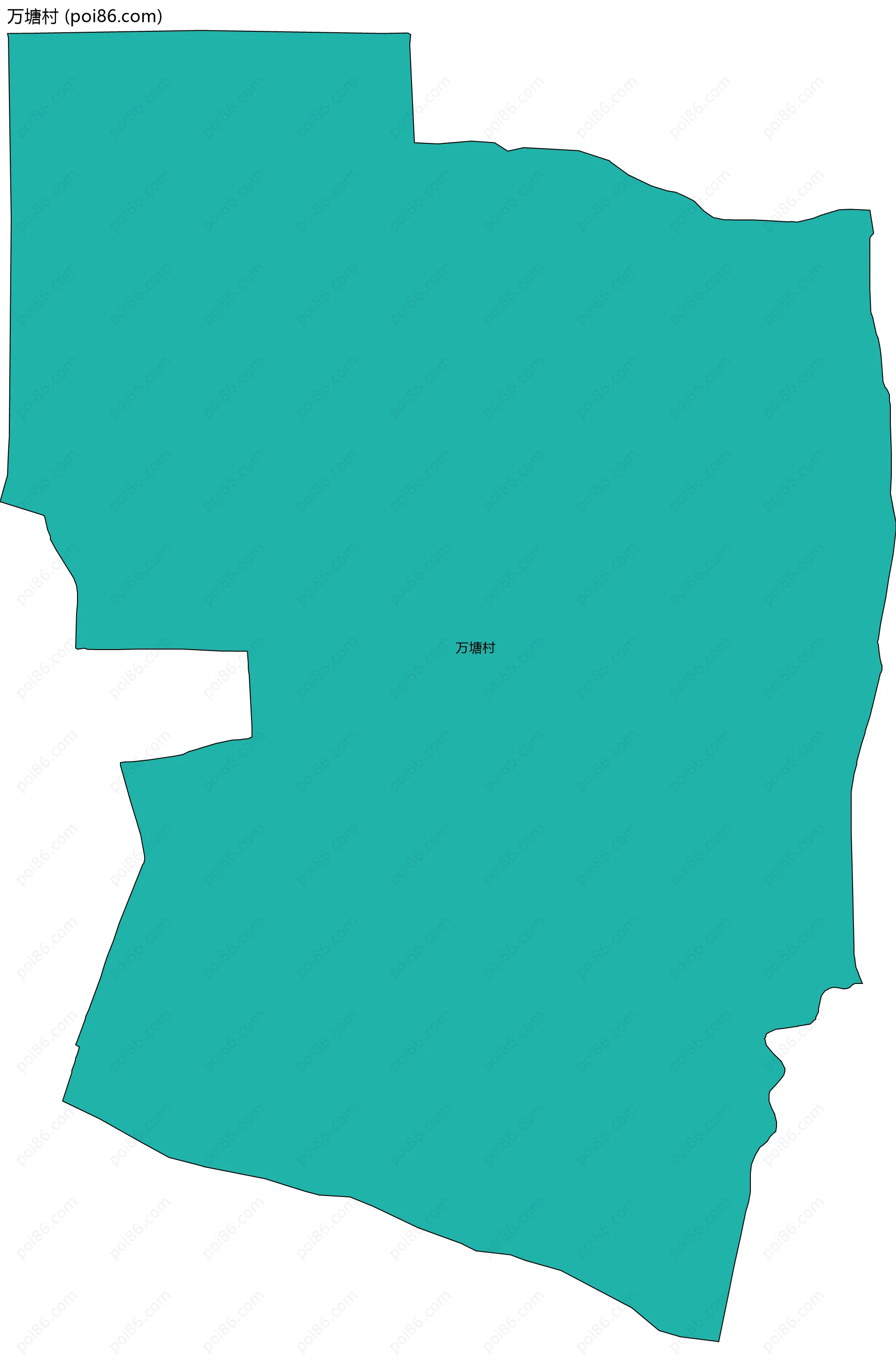 万塘村边界地图