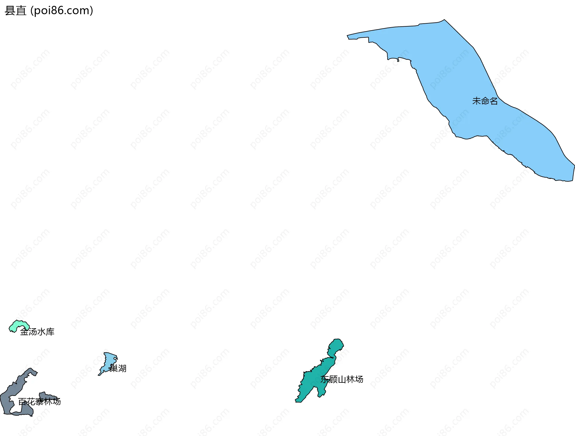 县直边界地图(五级行政区划)