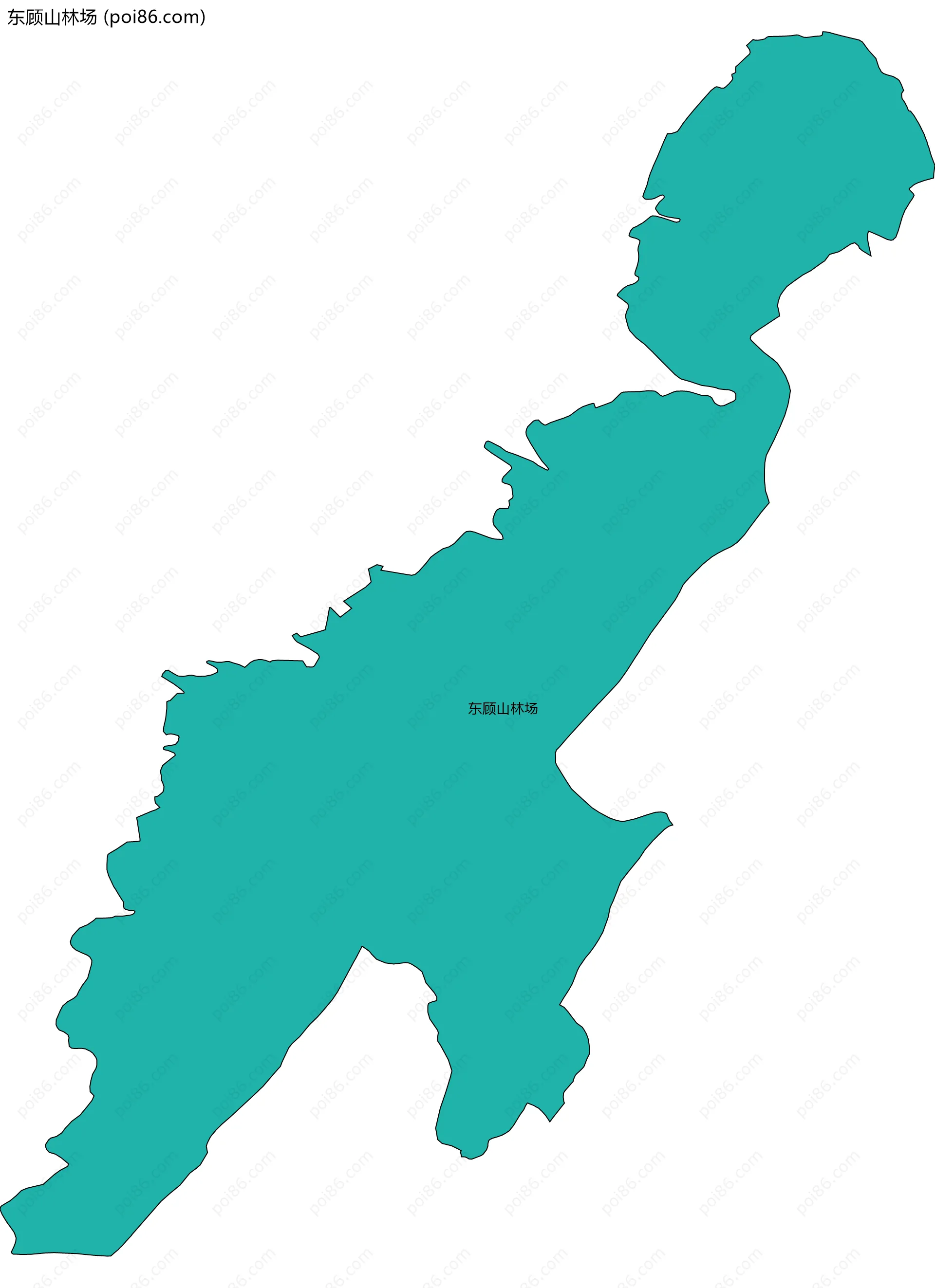 东顾山林场边界地图