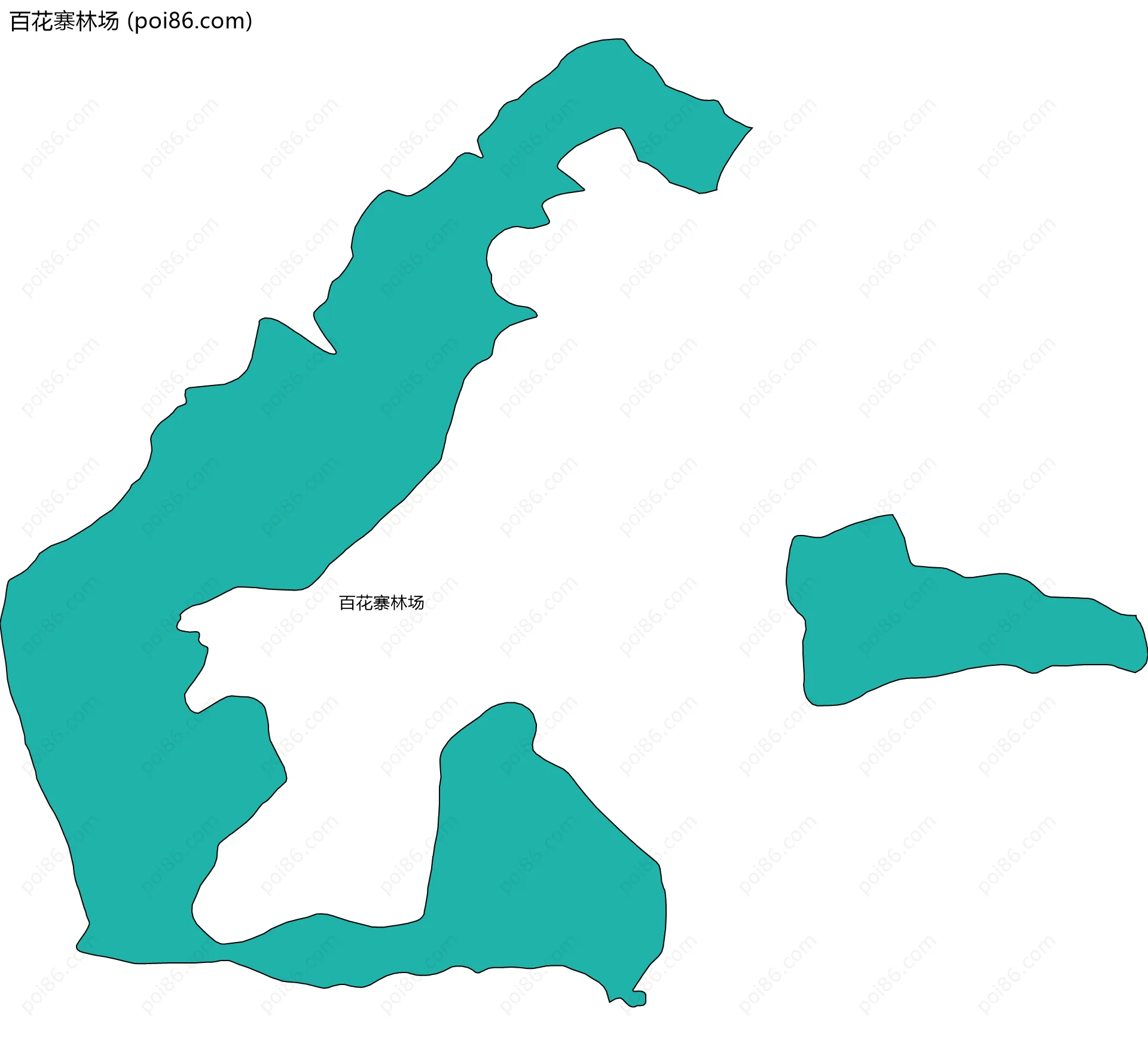 百花寨林场边界地图