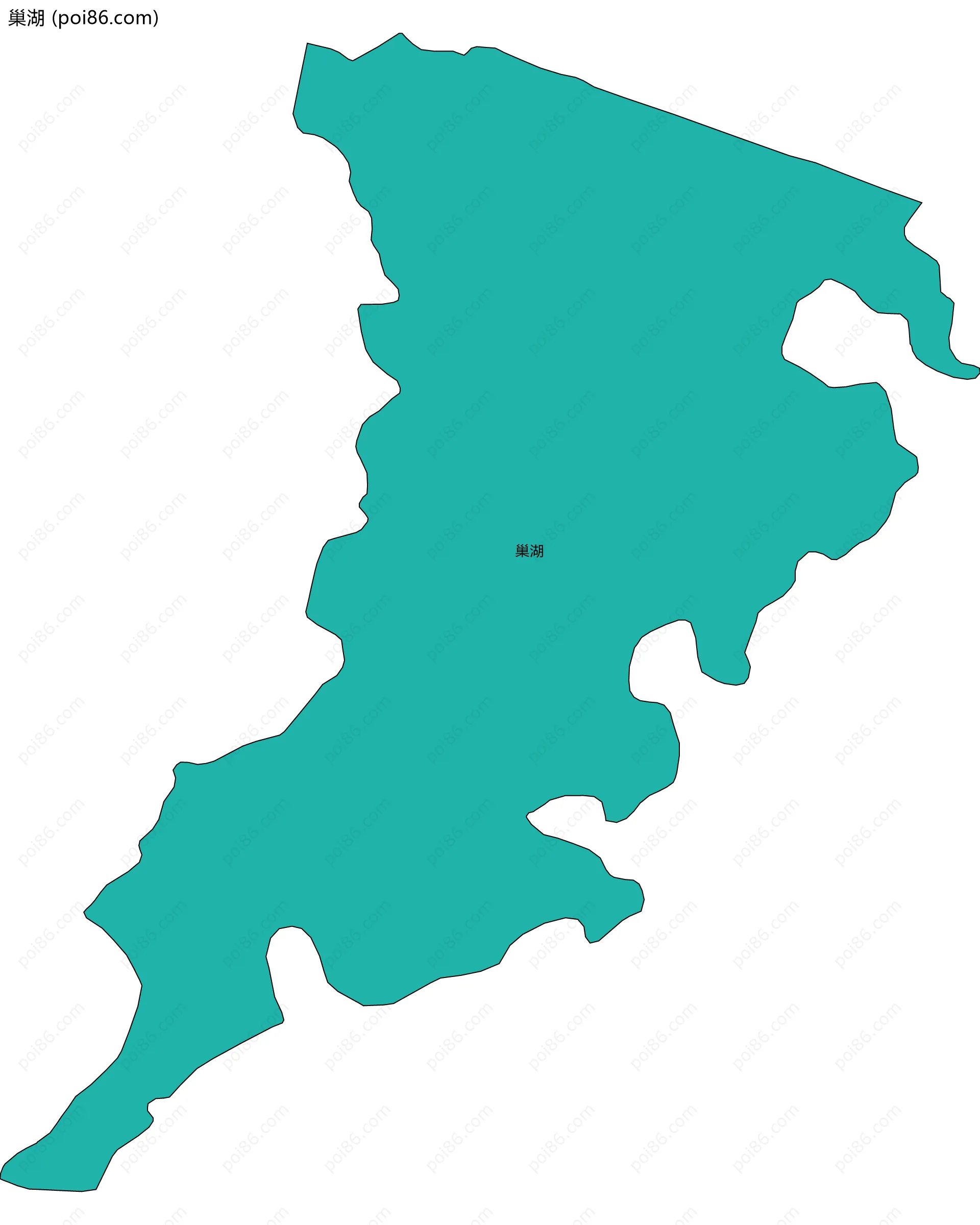 巢湖边界地图
