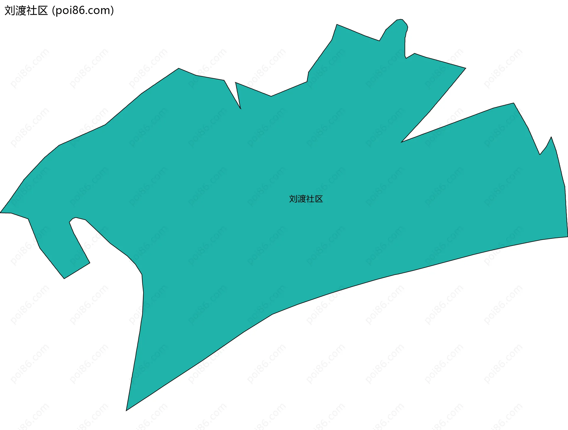 刘渡社区边界地图