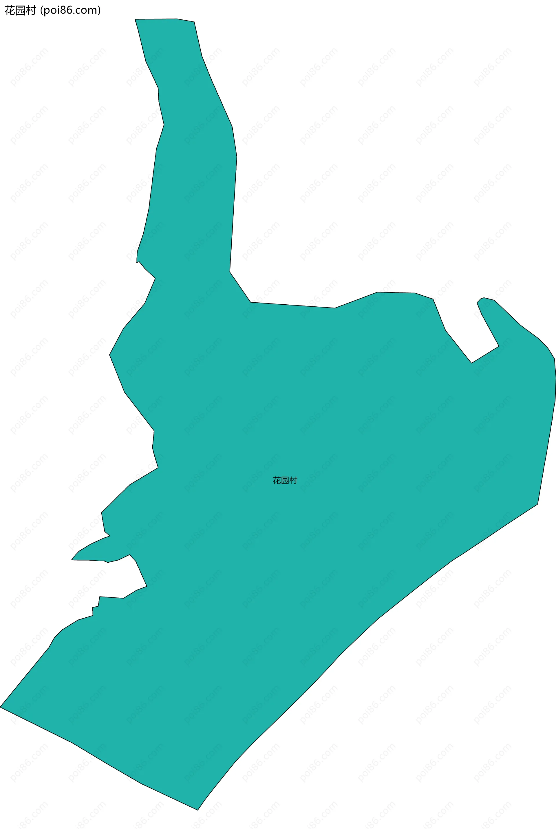 花园村边界地图