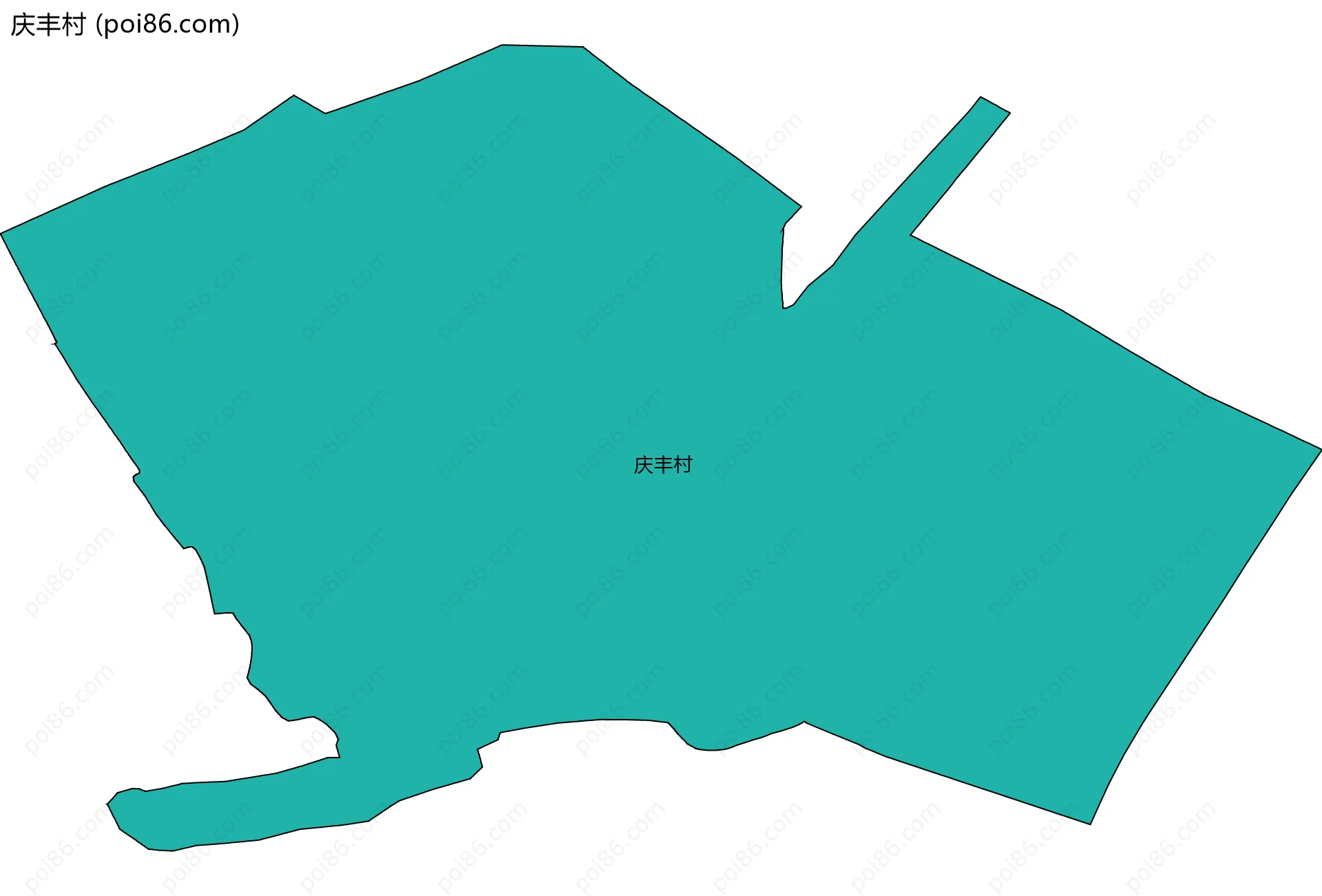 庆丰村边界地图