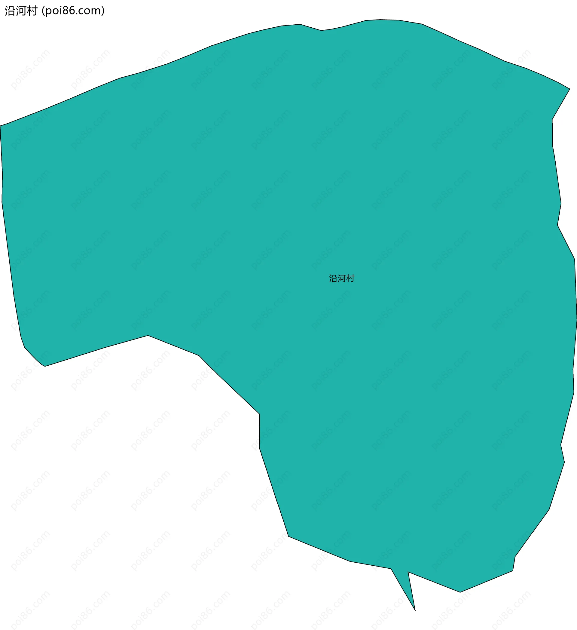 沿河村边界地图