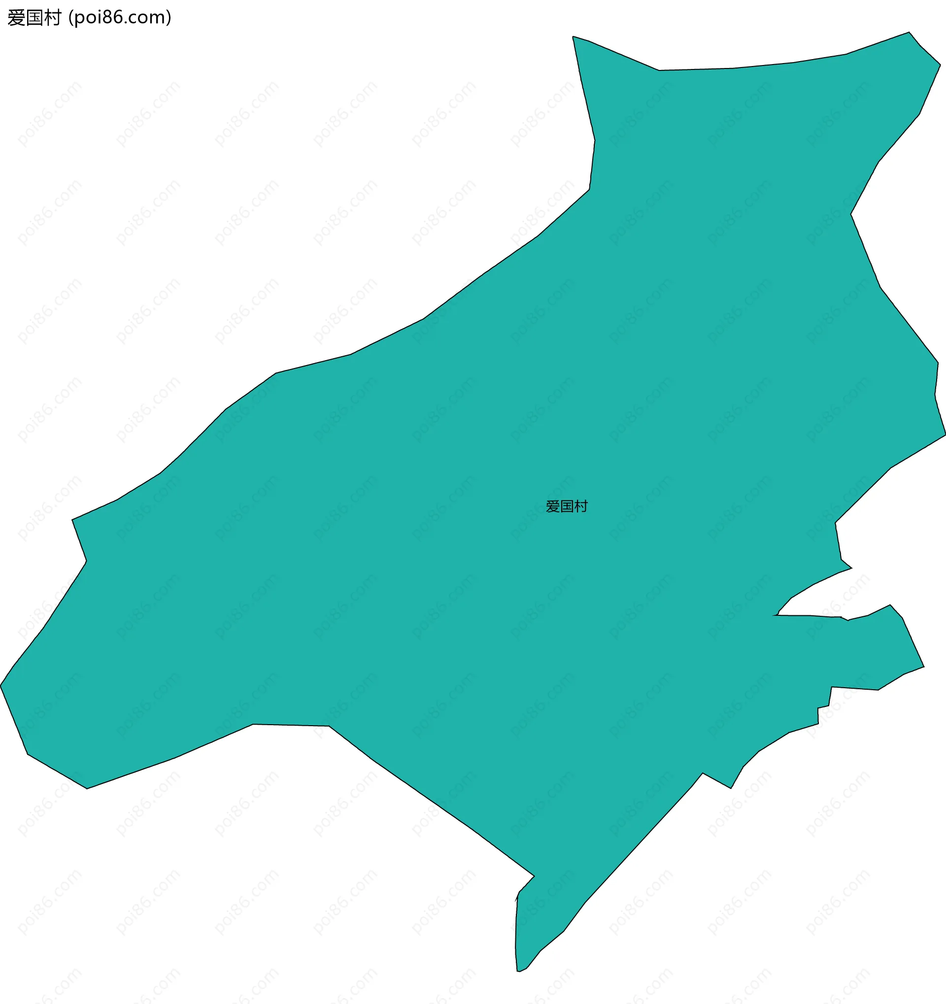 爱国村边界地图