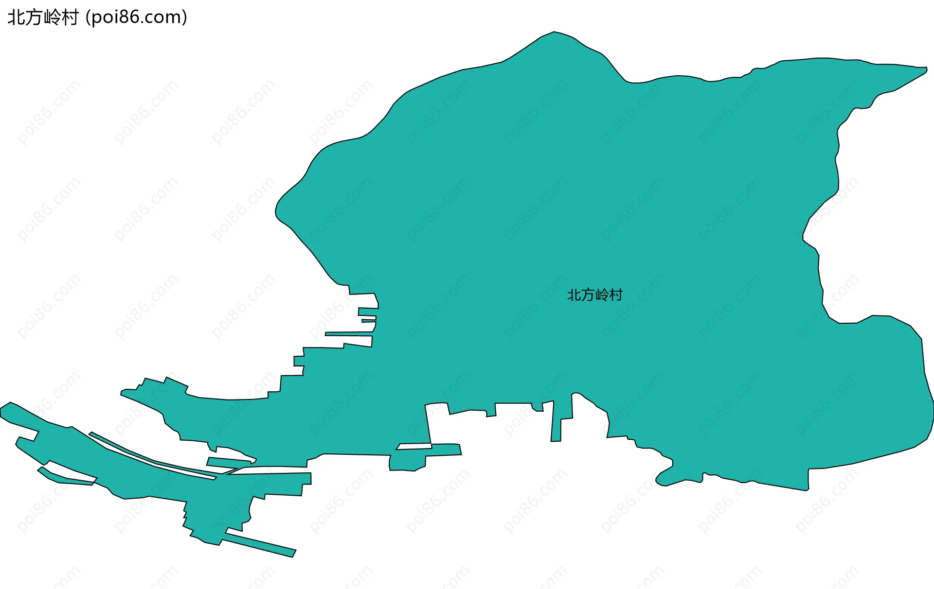 北方岭村边界地图