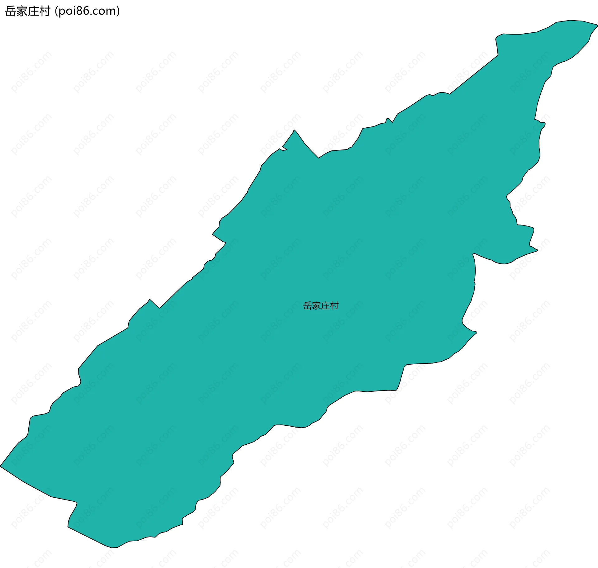 岳家庄村边界地图