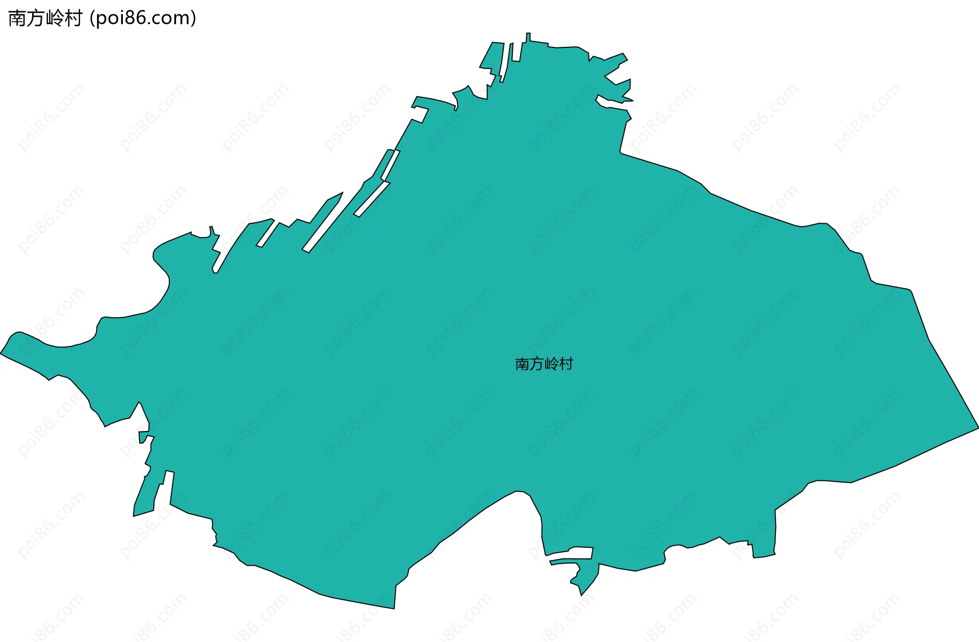 南方岭村边界地图