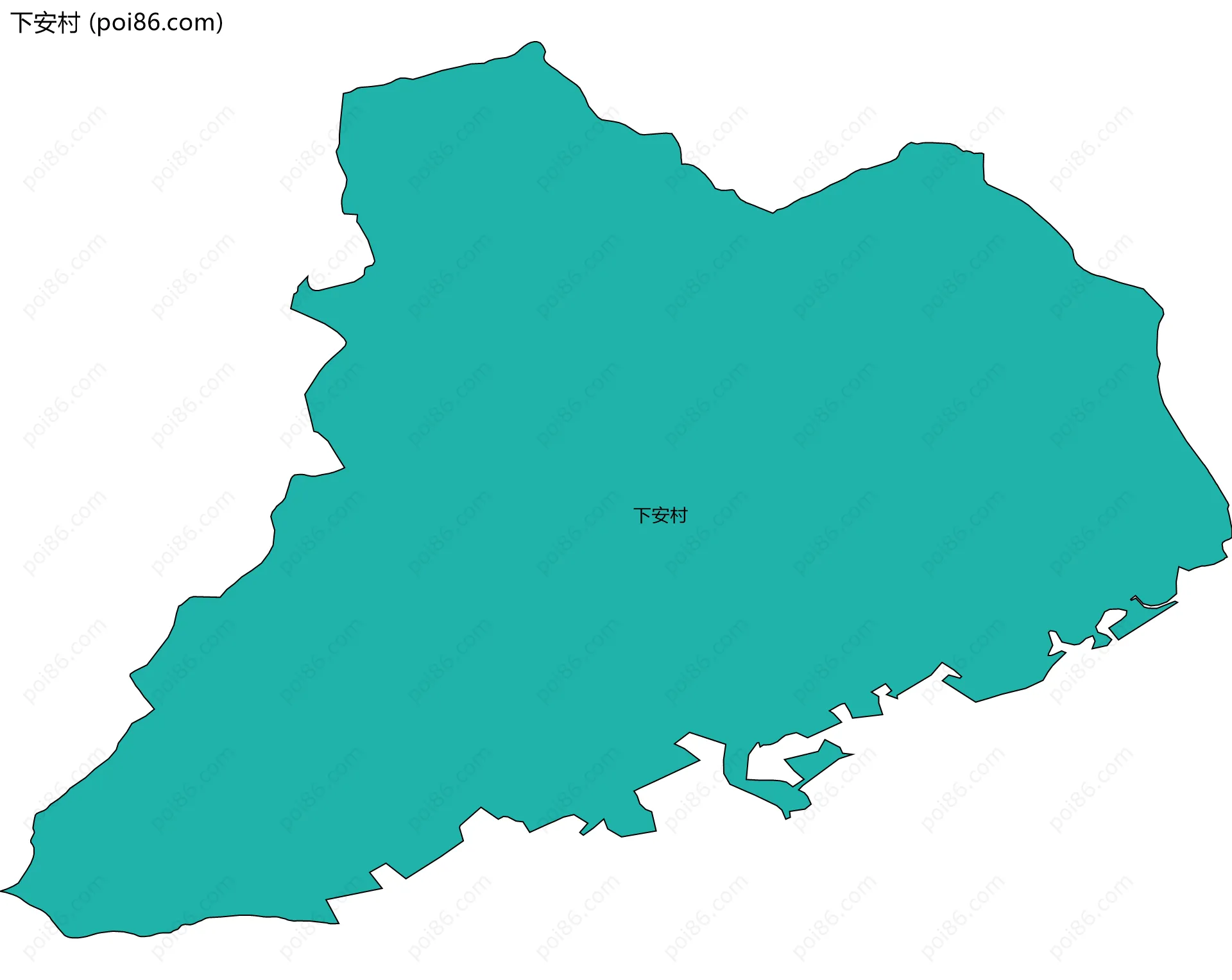 下安村边界地图