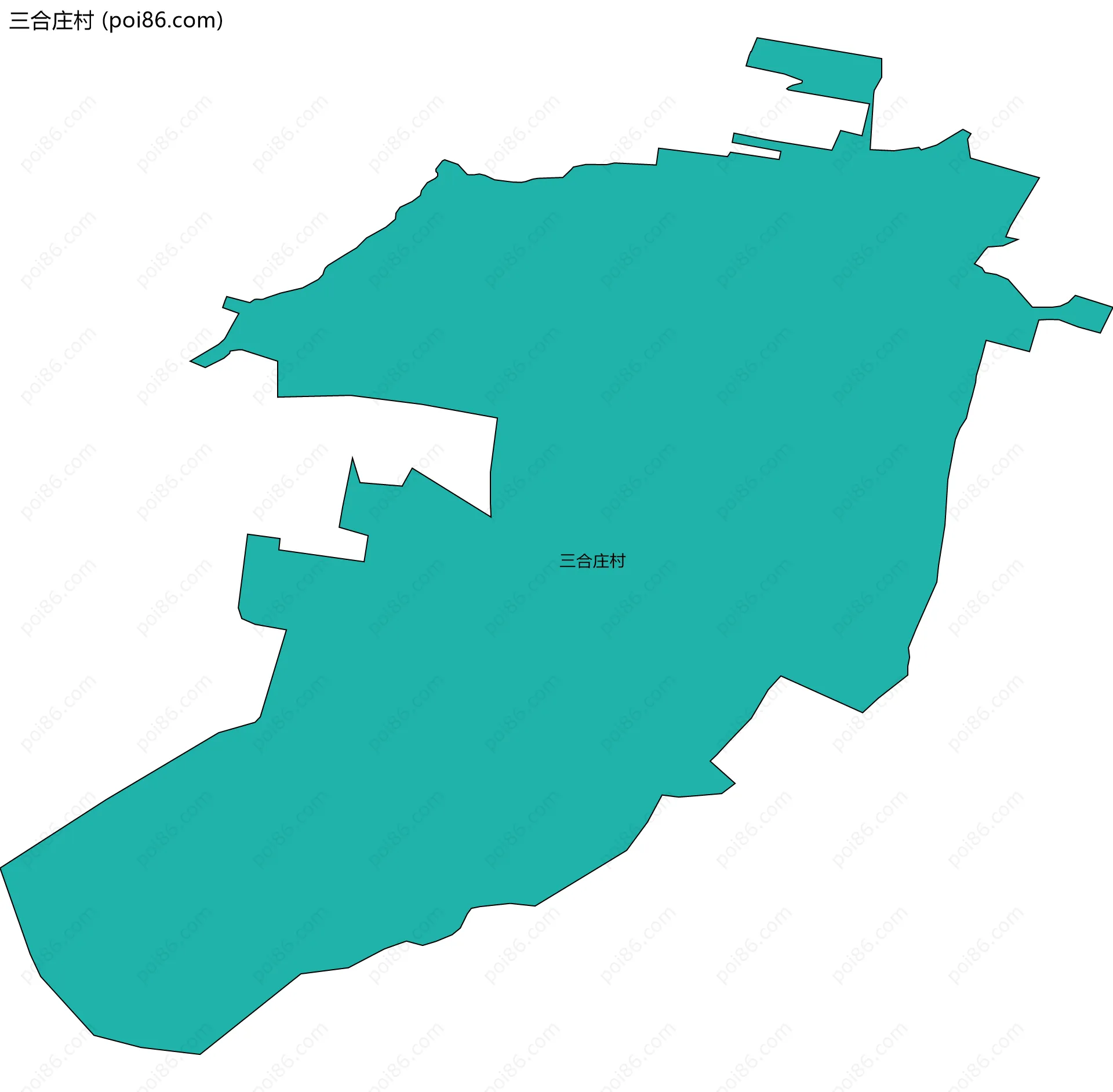 三合庄村边界地图