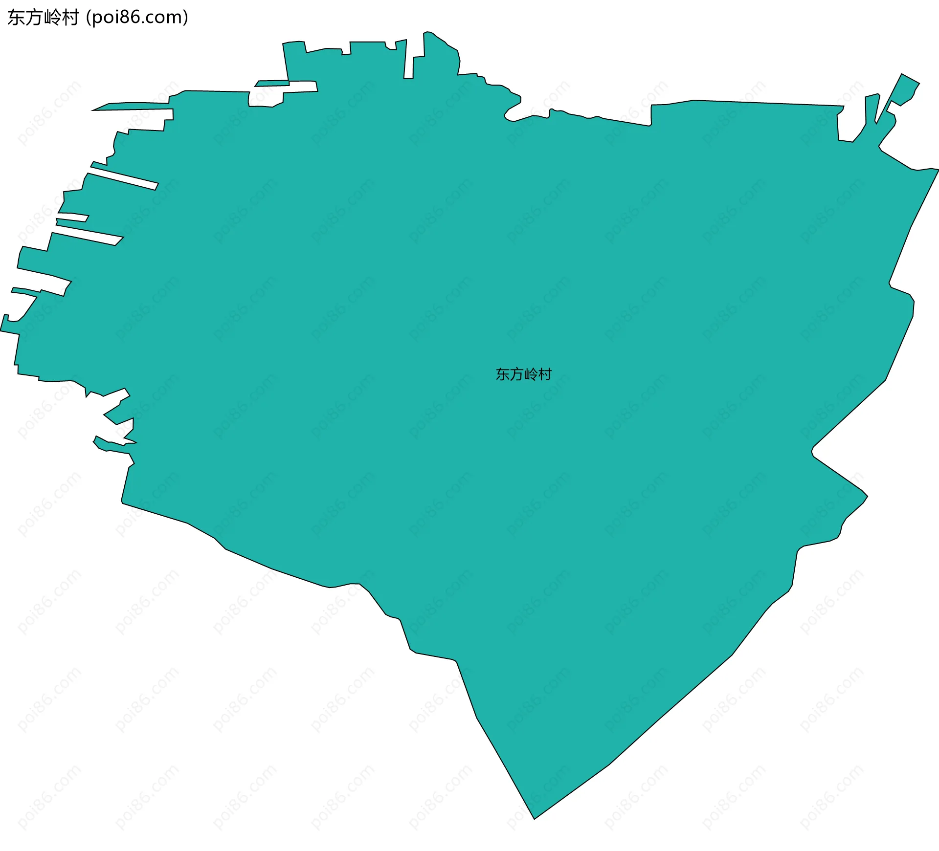 东方岭村边界地图