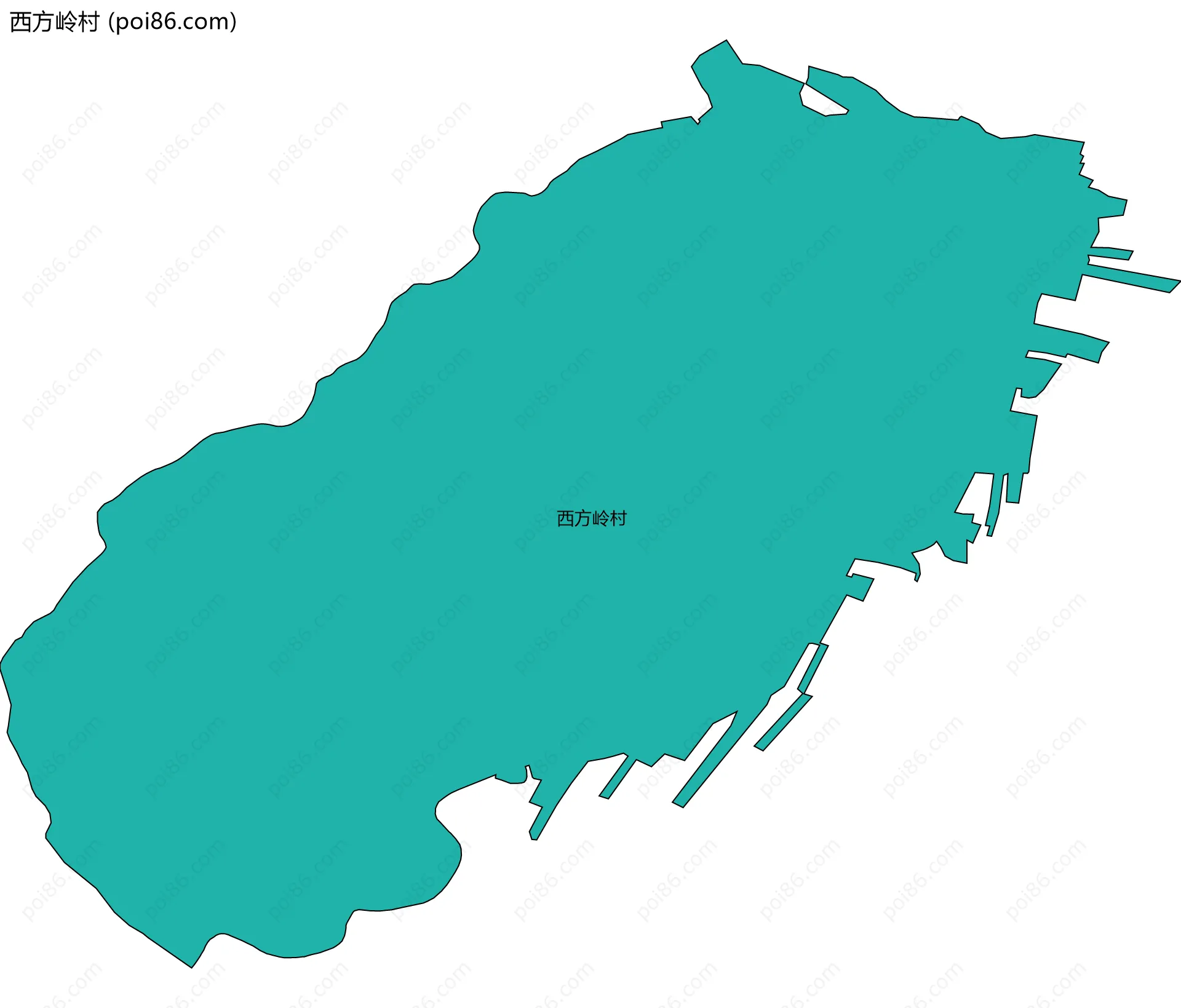 西方岭村边界地图