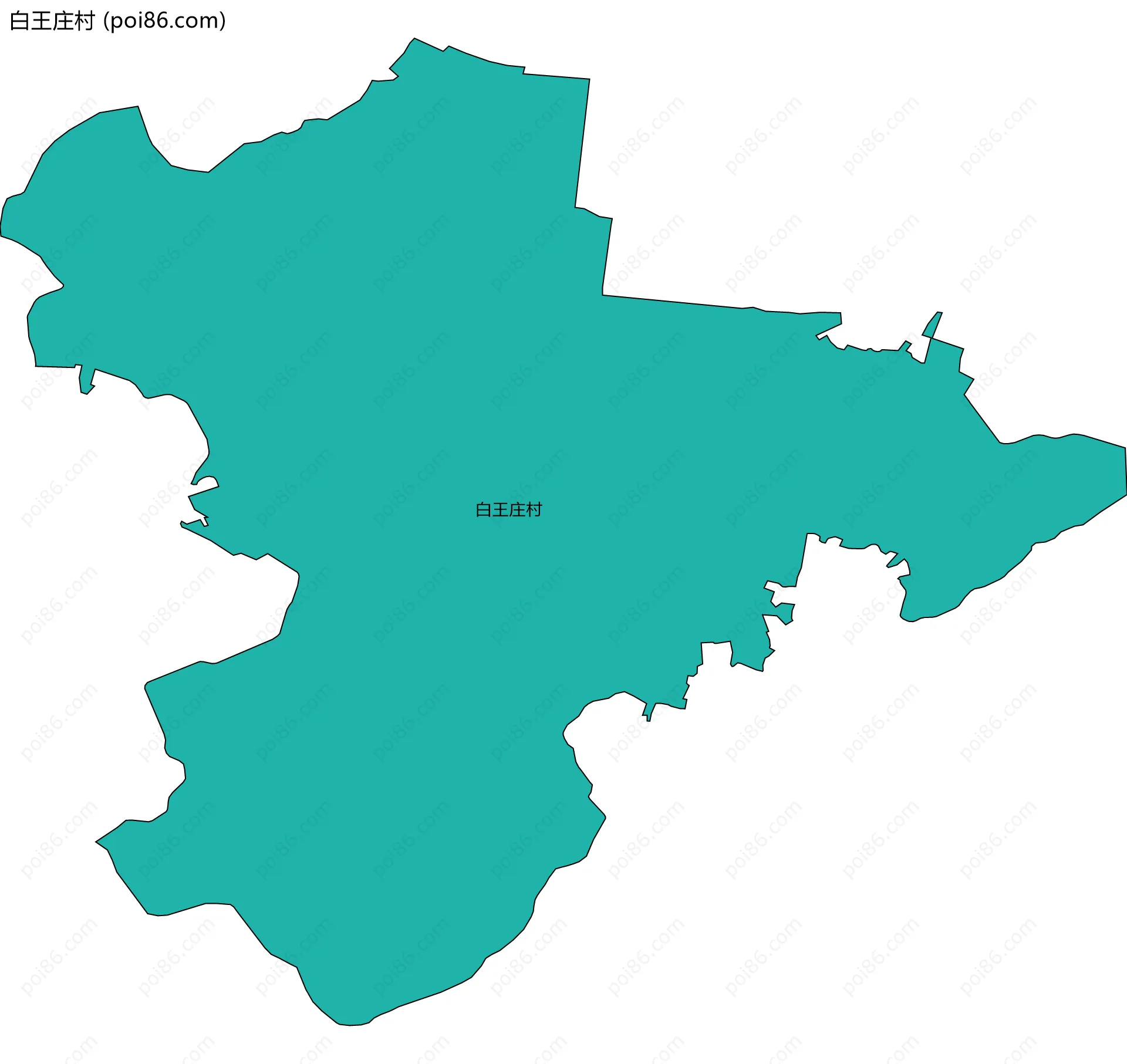 白王庄村边界地图