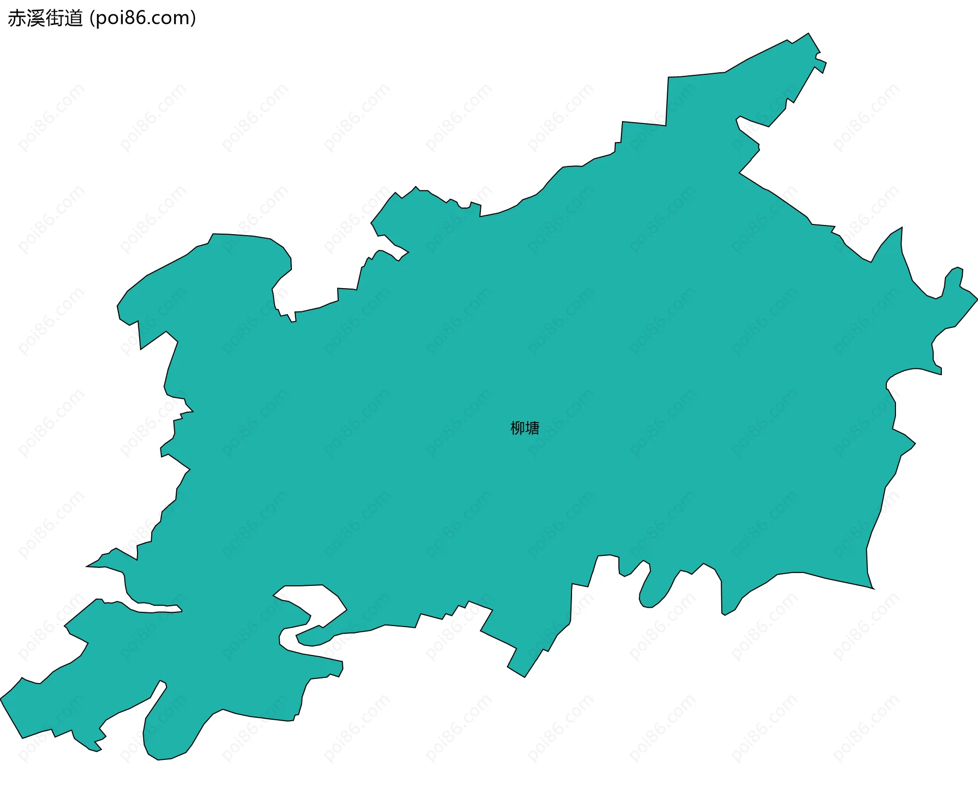 赤溪街道边界地图(五级行政区划)