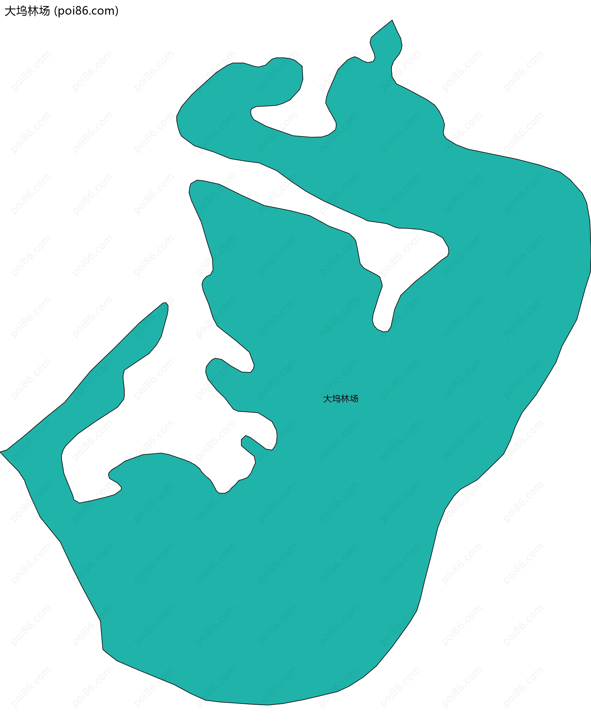 大坞林场边界地图