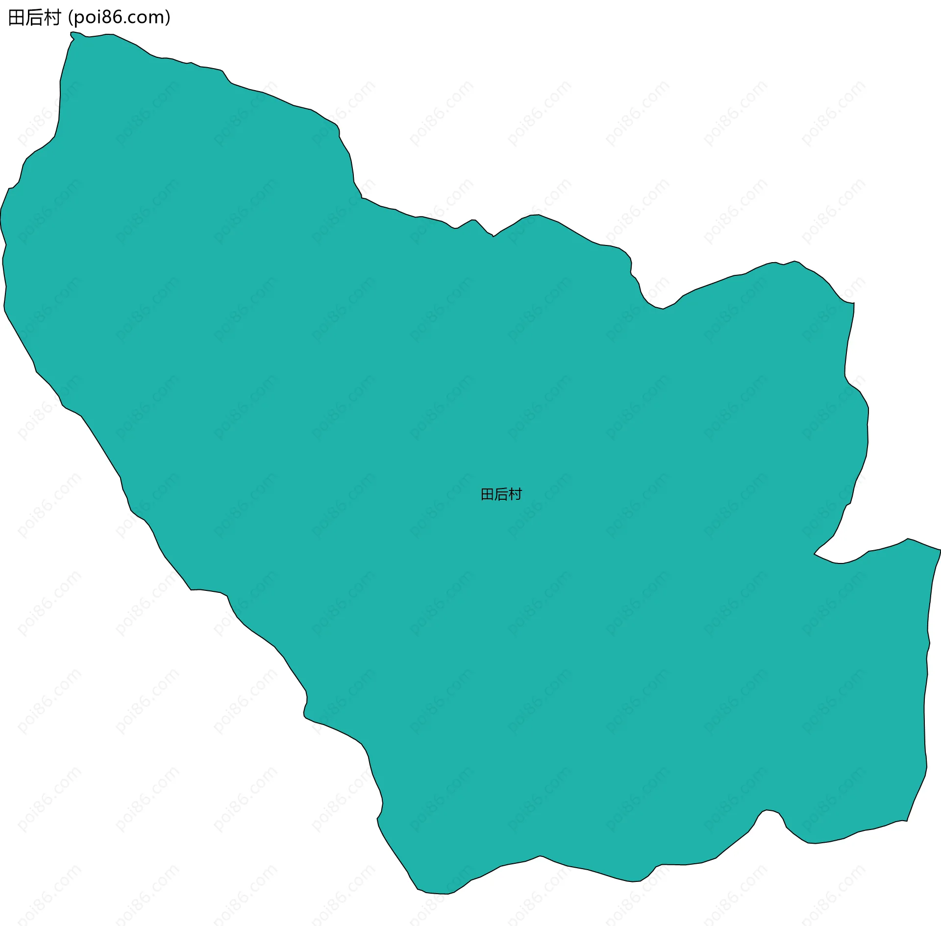 田后村边界地图