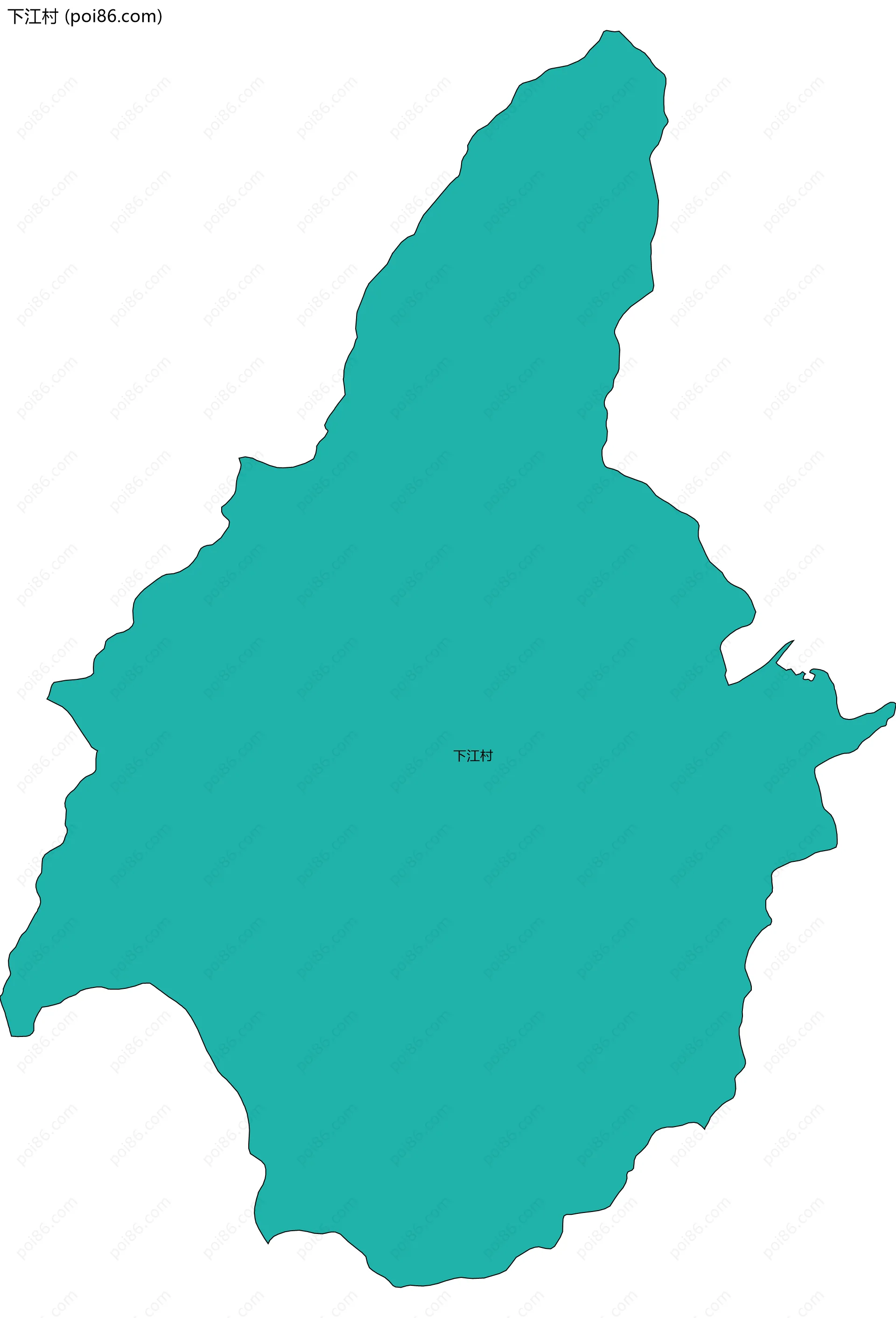 下江村边界地图