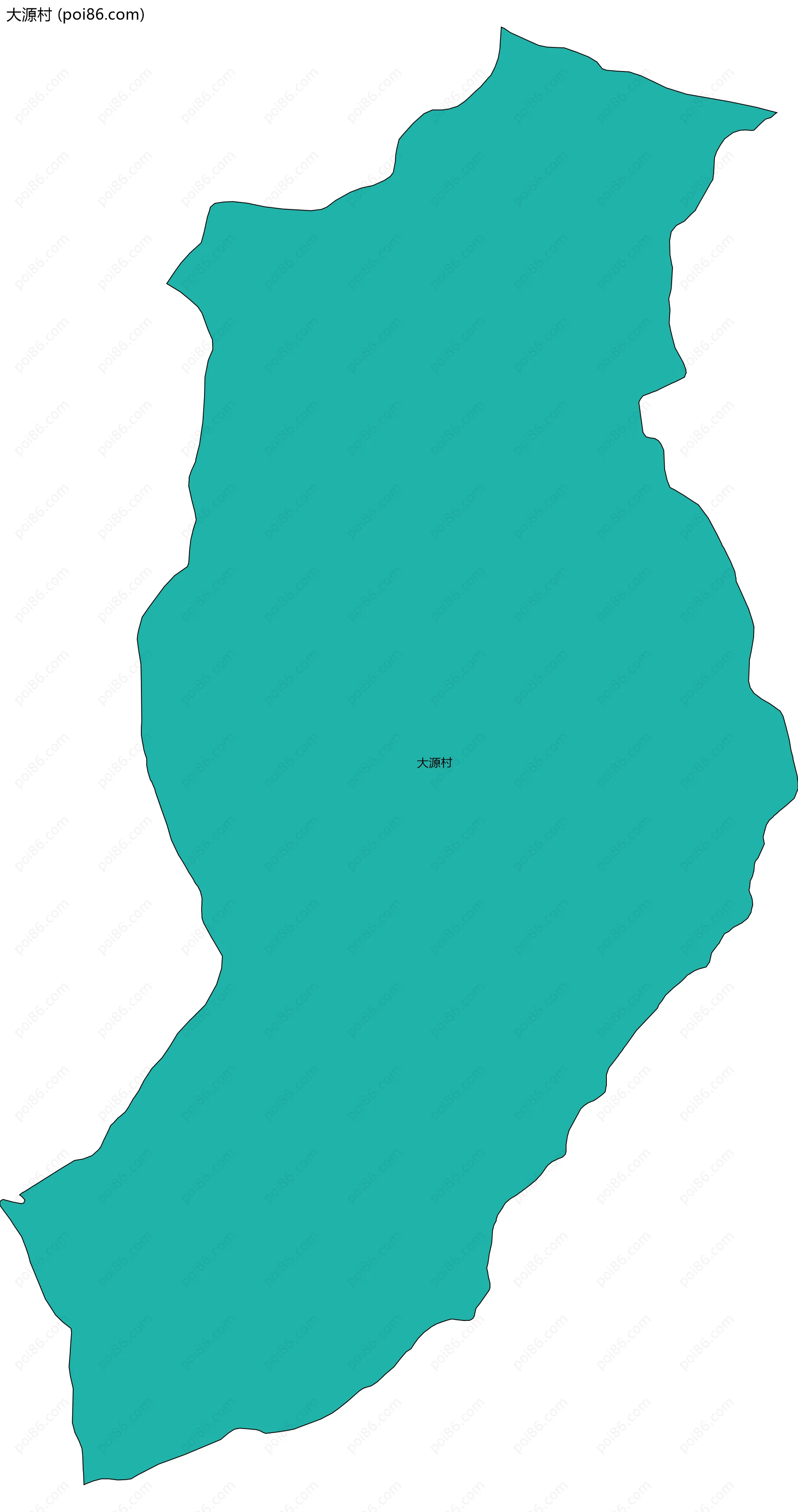 大源村边界地图
