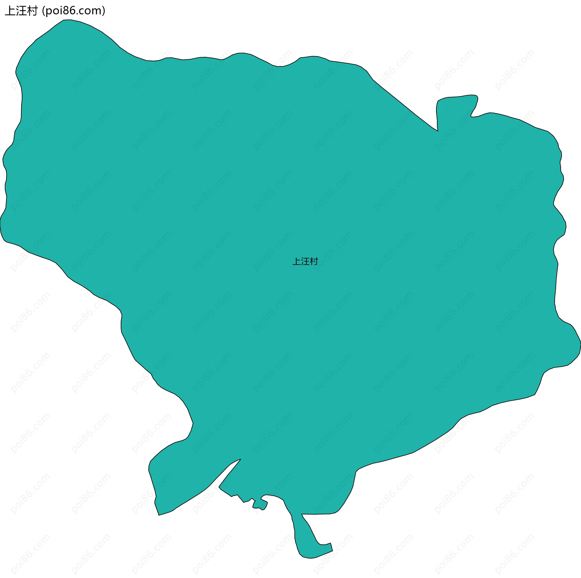 上汪村边界地图