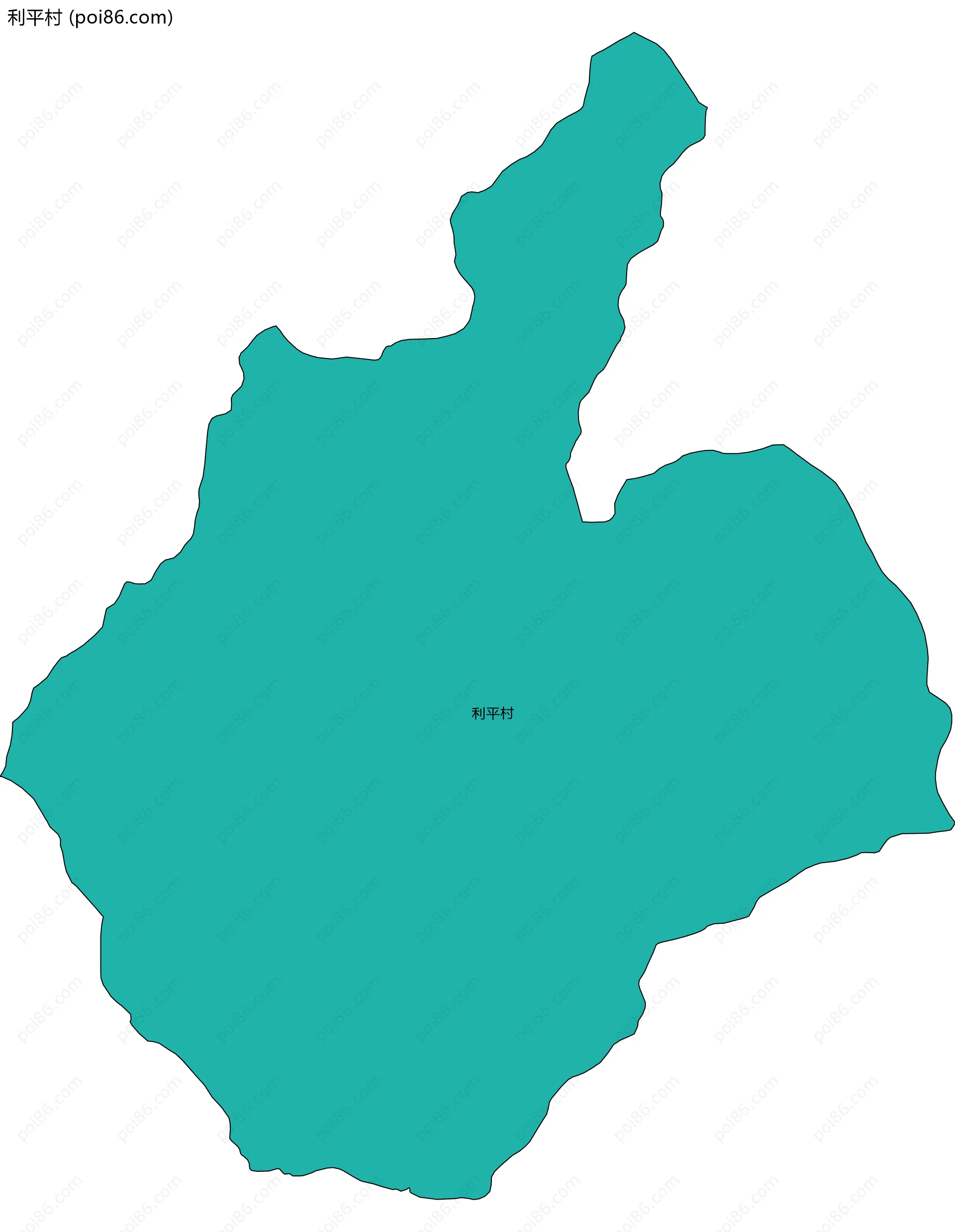 利平村边界地图