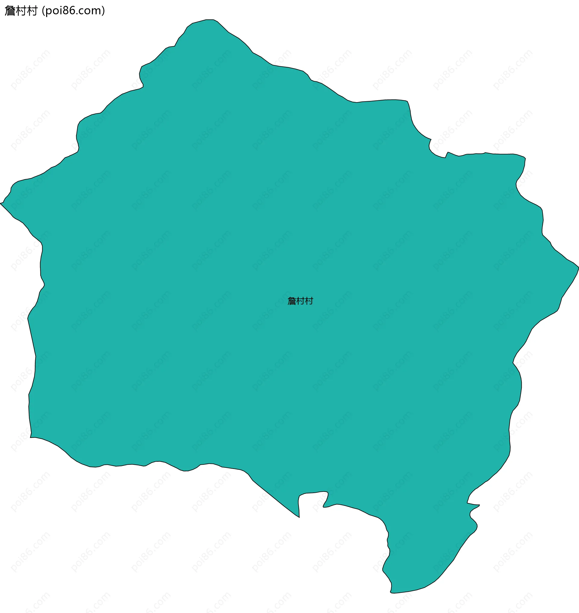 詹村村边界地图