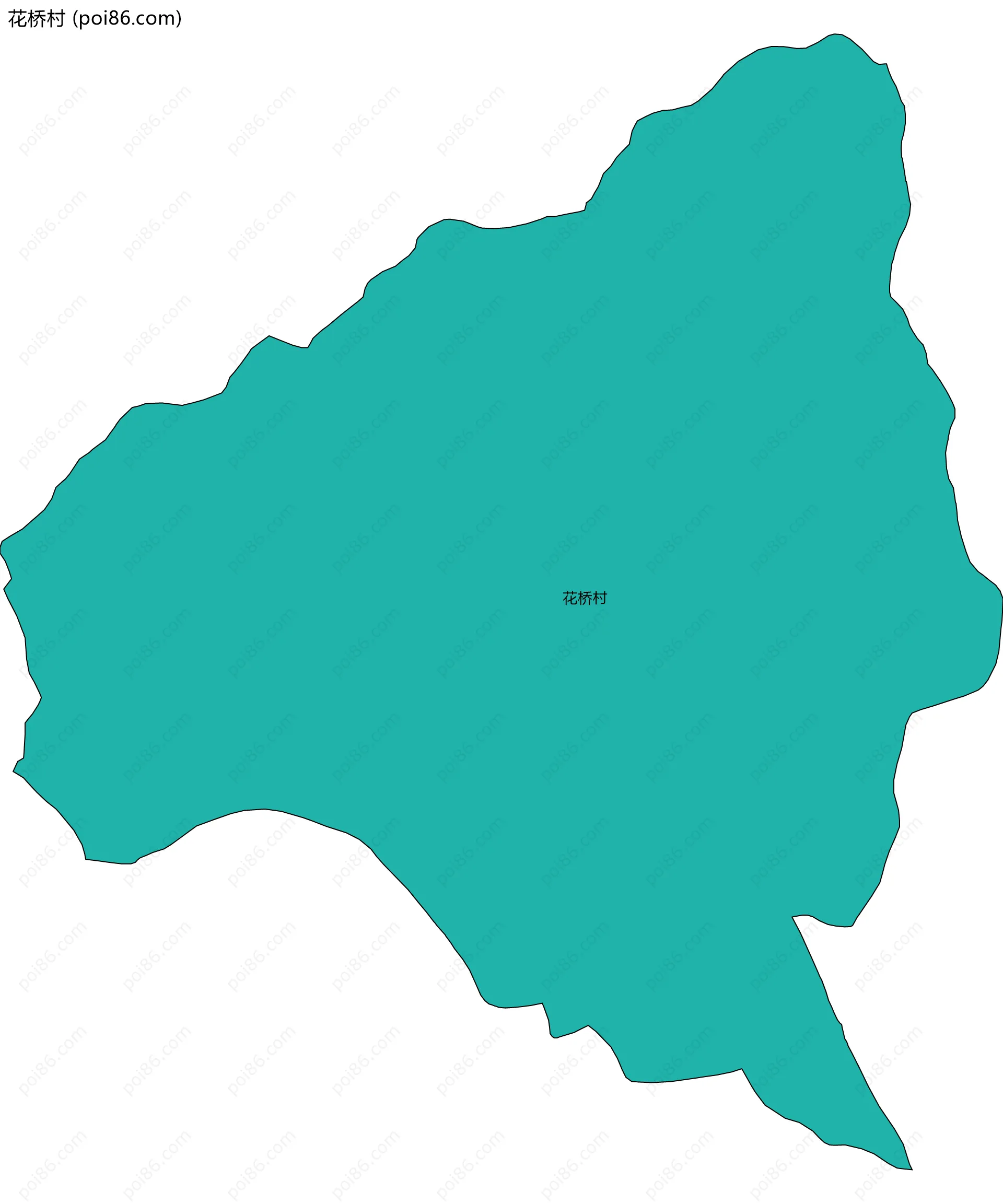 花桥村边界地图