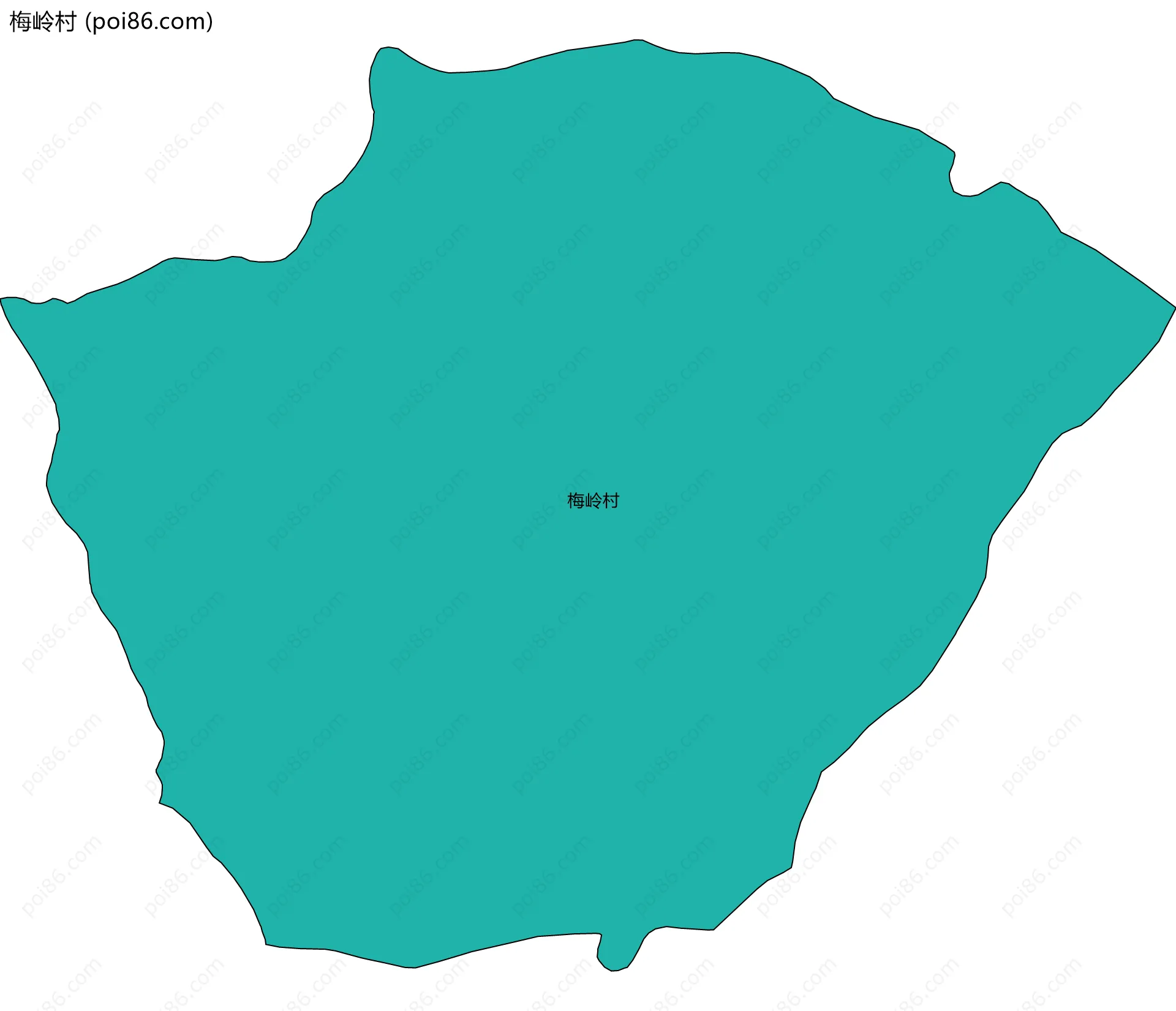 梅岭村边界地图