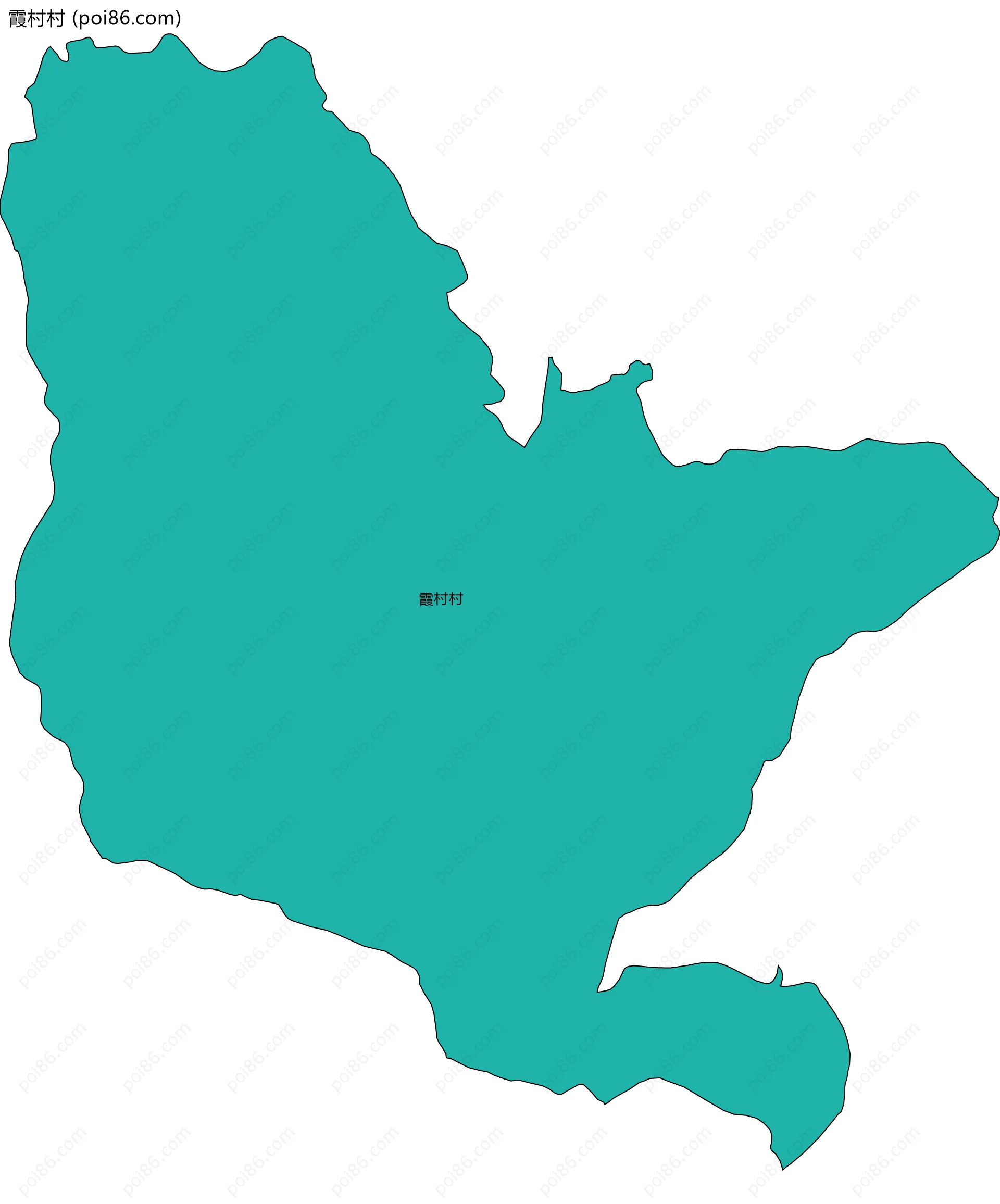 霞村村边界地图