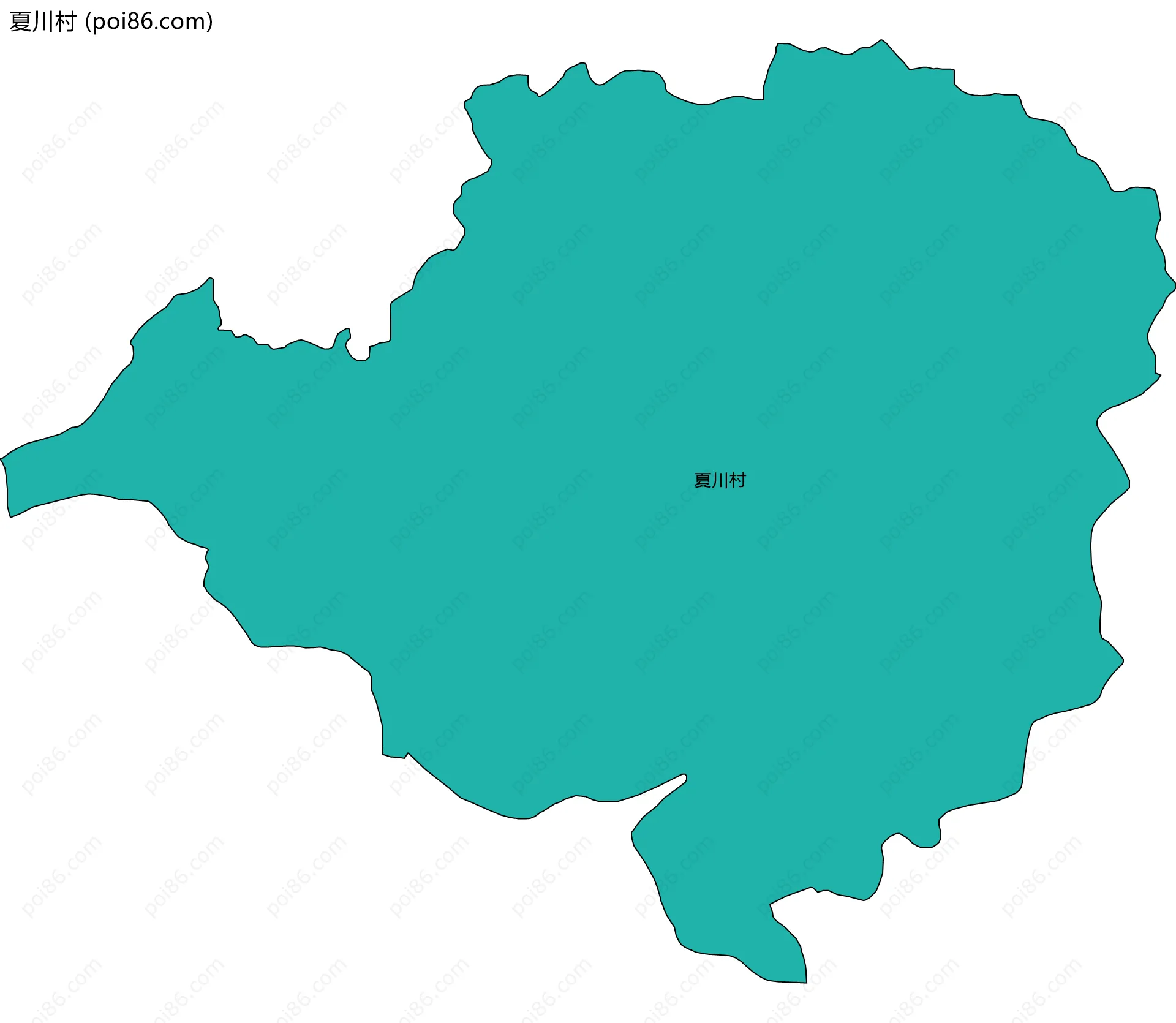 夏川村边界地图