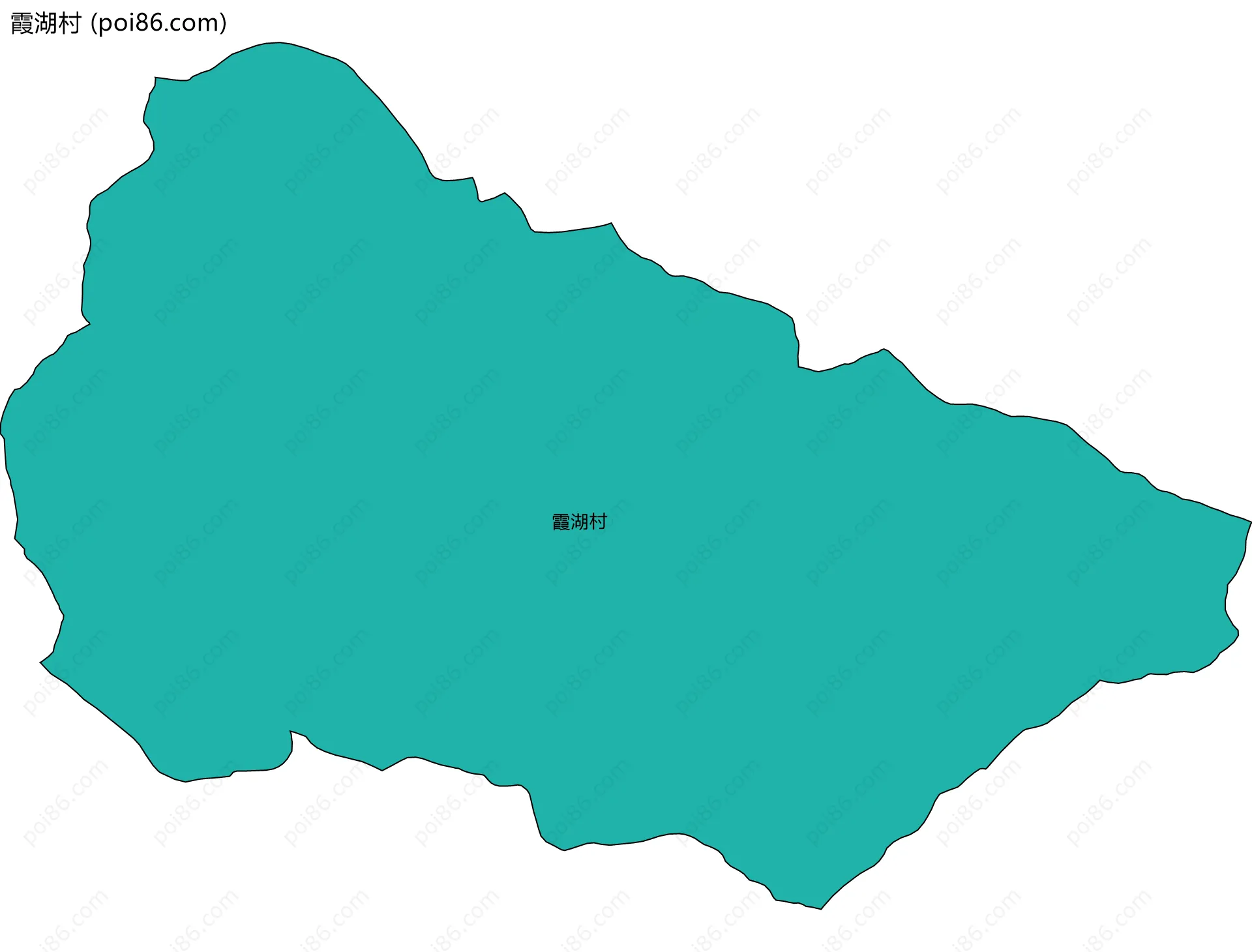 霞湖村边界地图