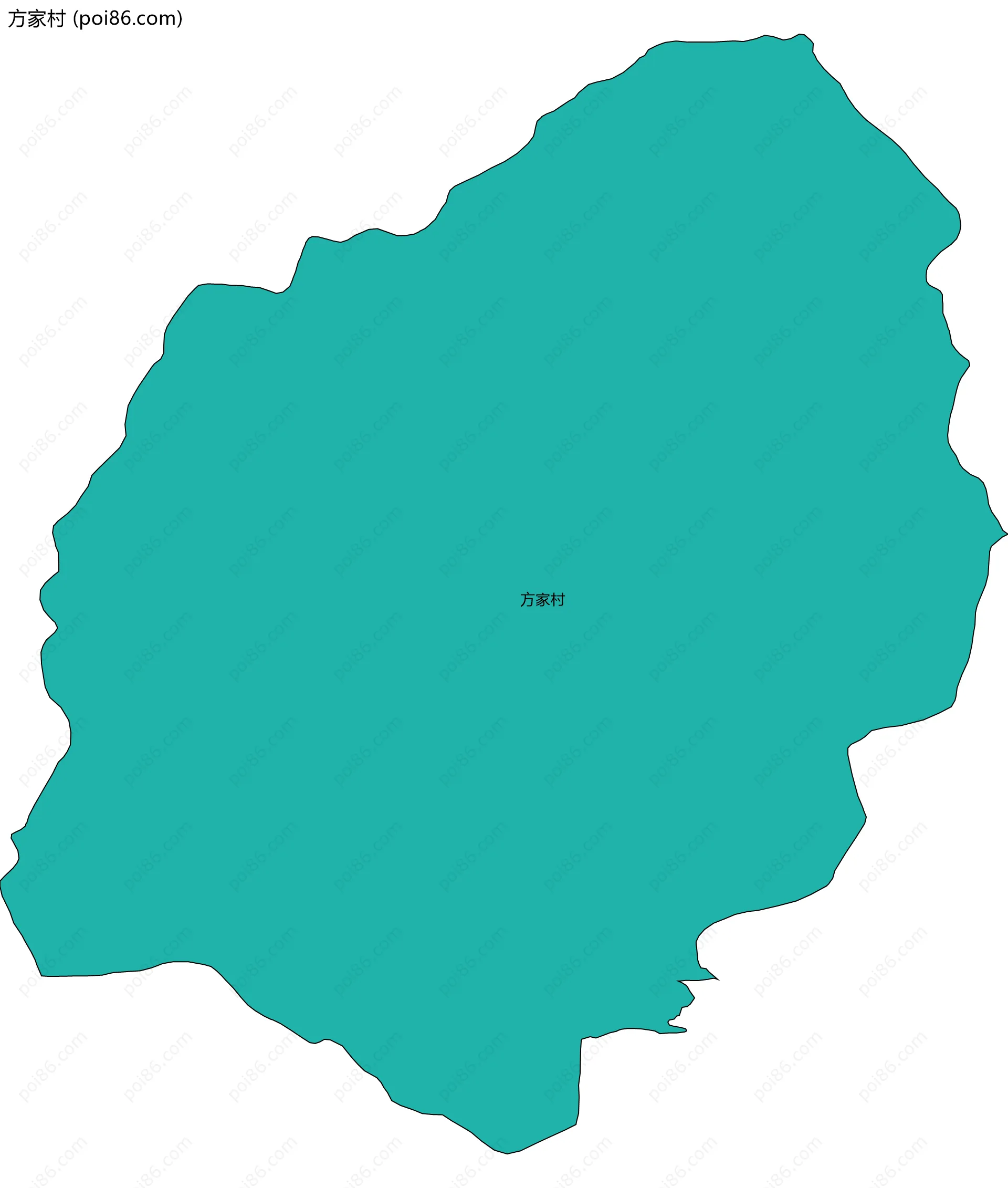 方家村边界地图