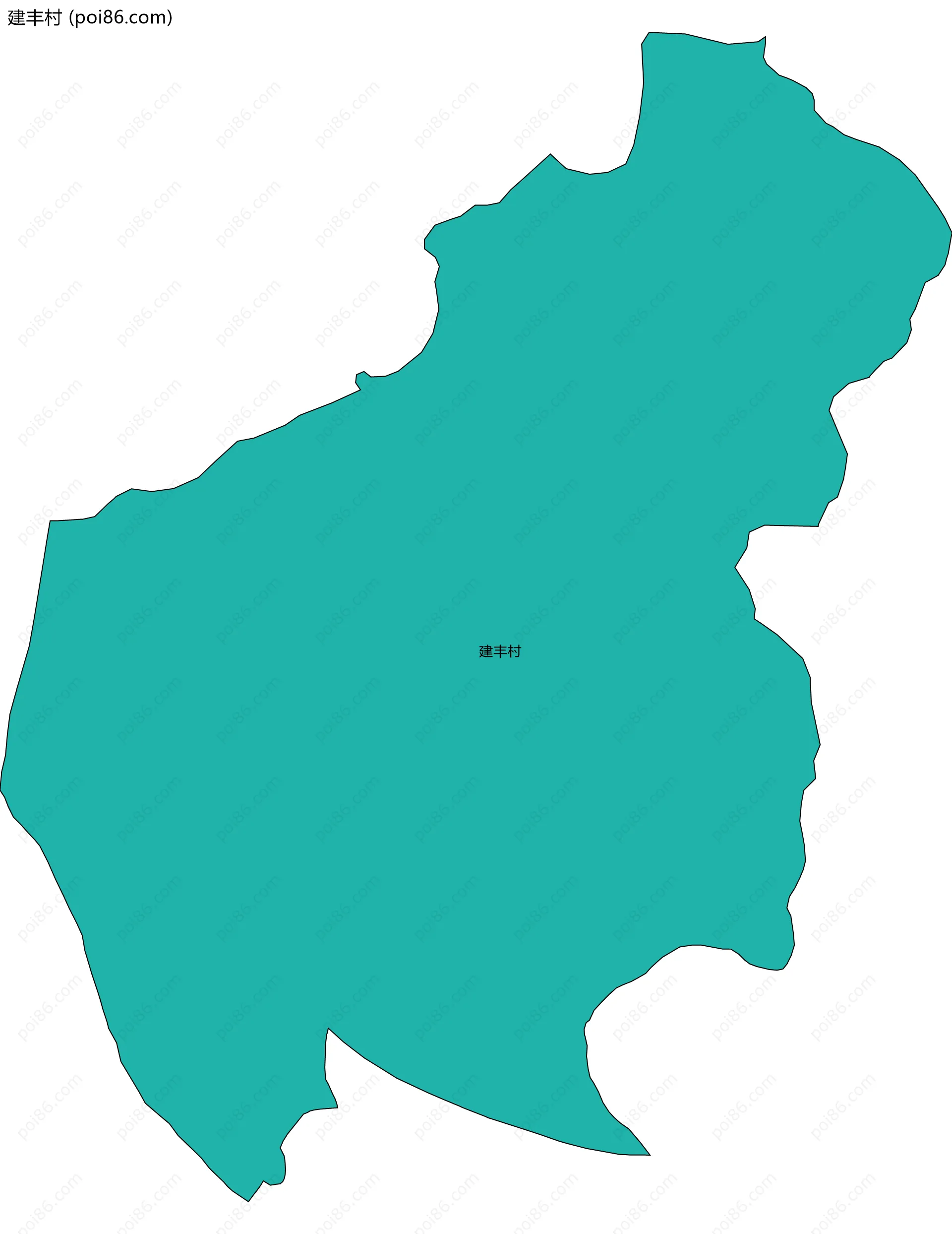 建丰村边界地图