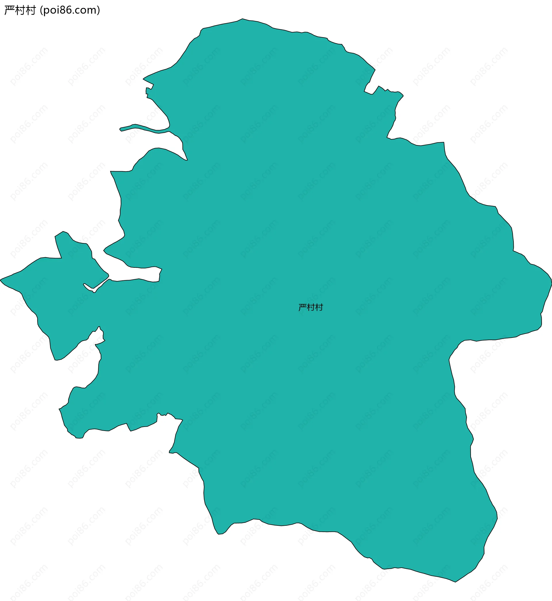 严村村边界地图