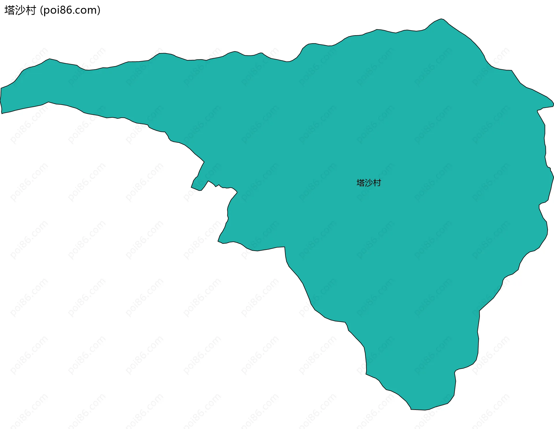 塔沙村边界地图