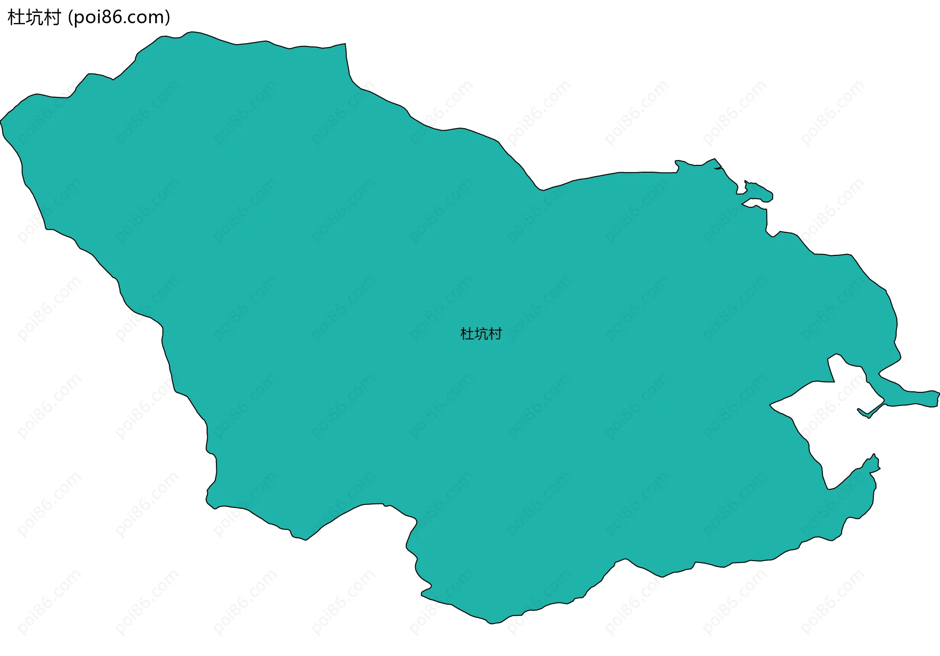 杜坑村边界地图