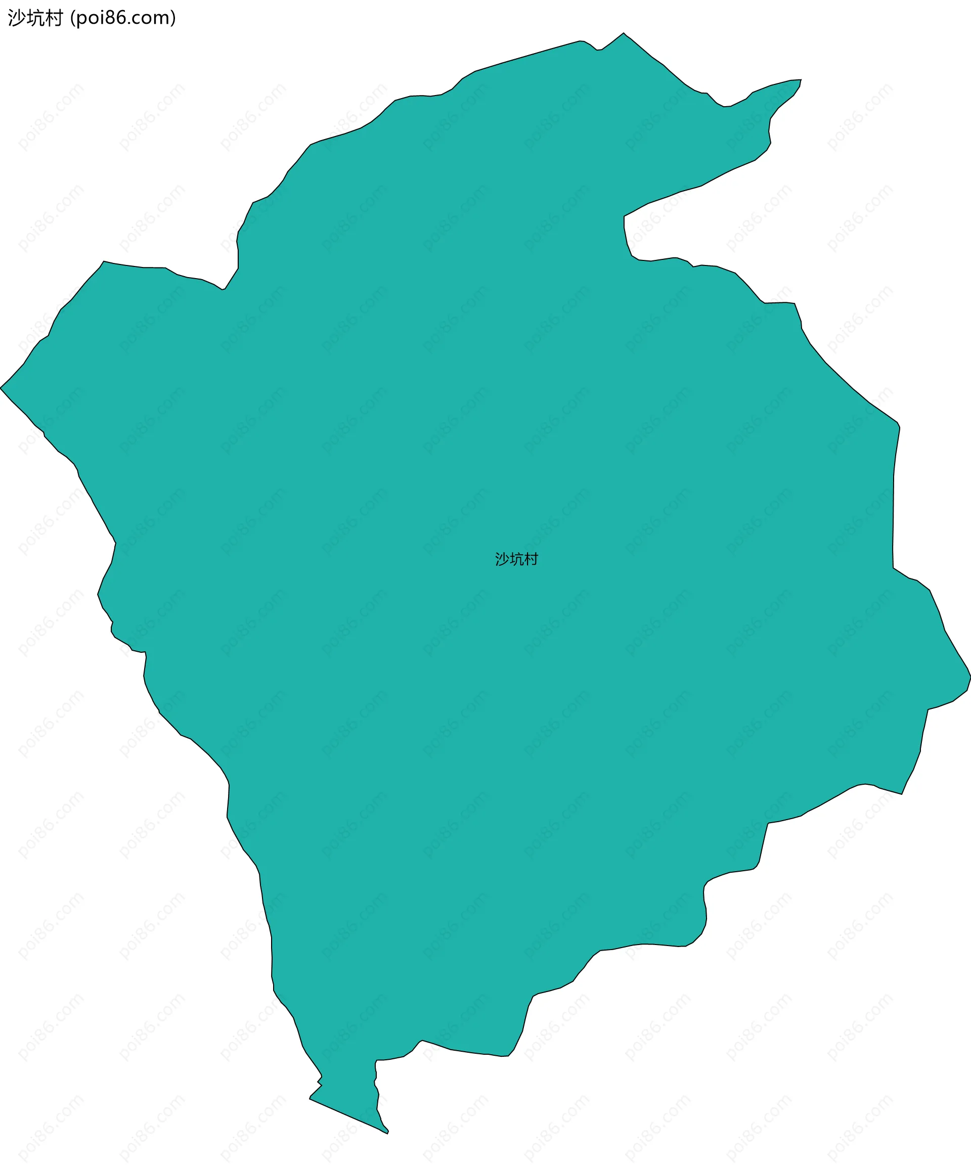 沙坑村边界地图