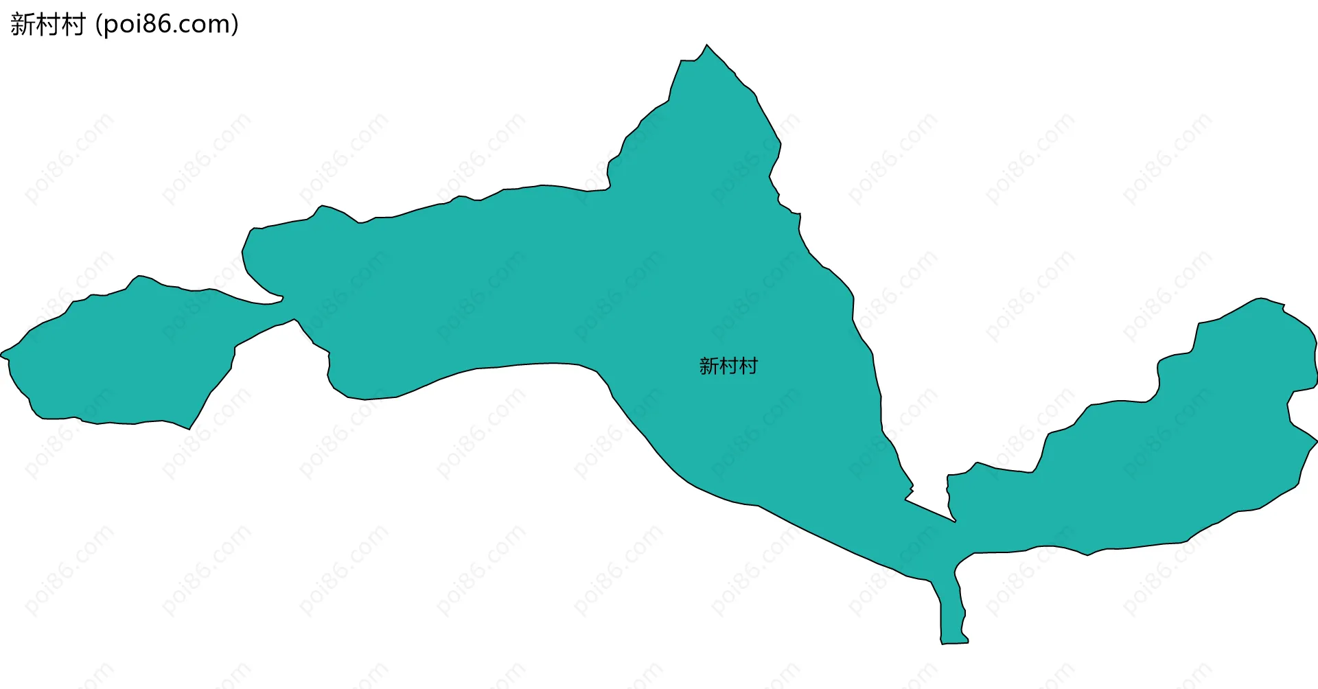 新村村边界地图