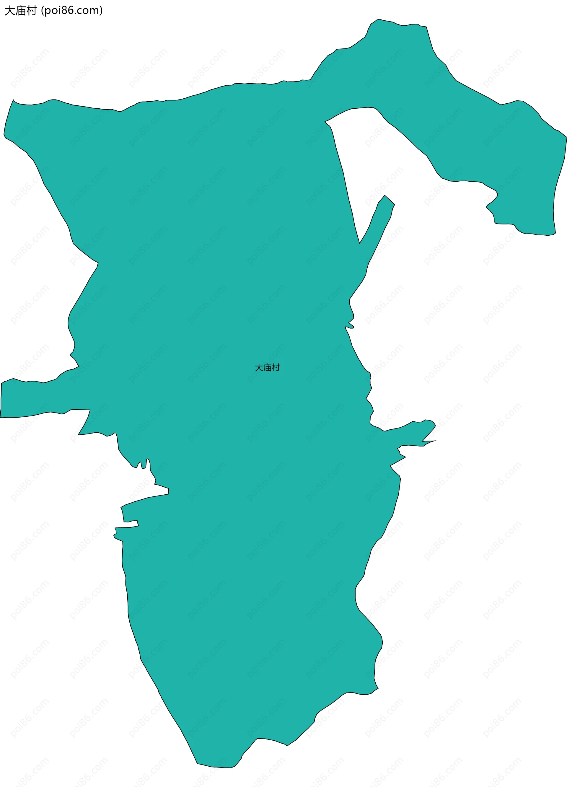 大庙村边界地图