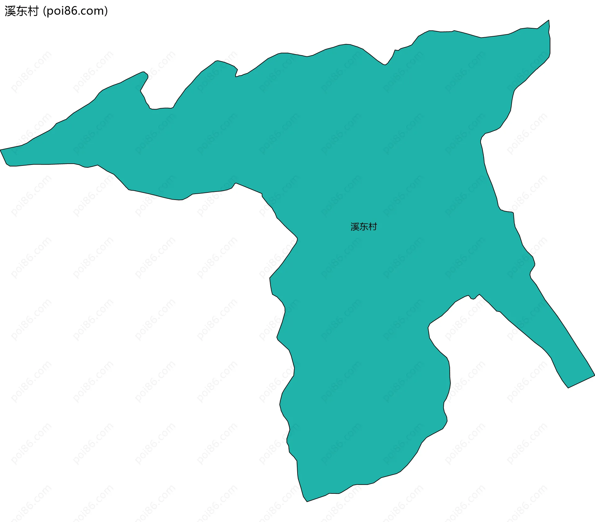 溪东村边界地图