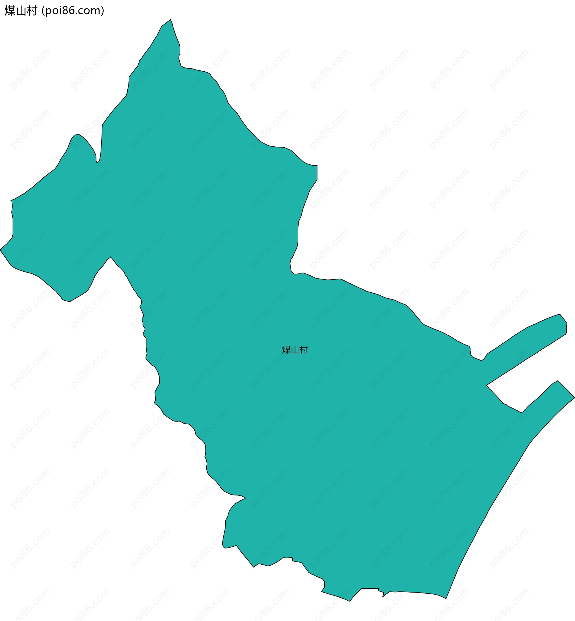 煤山村边界地图