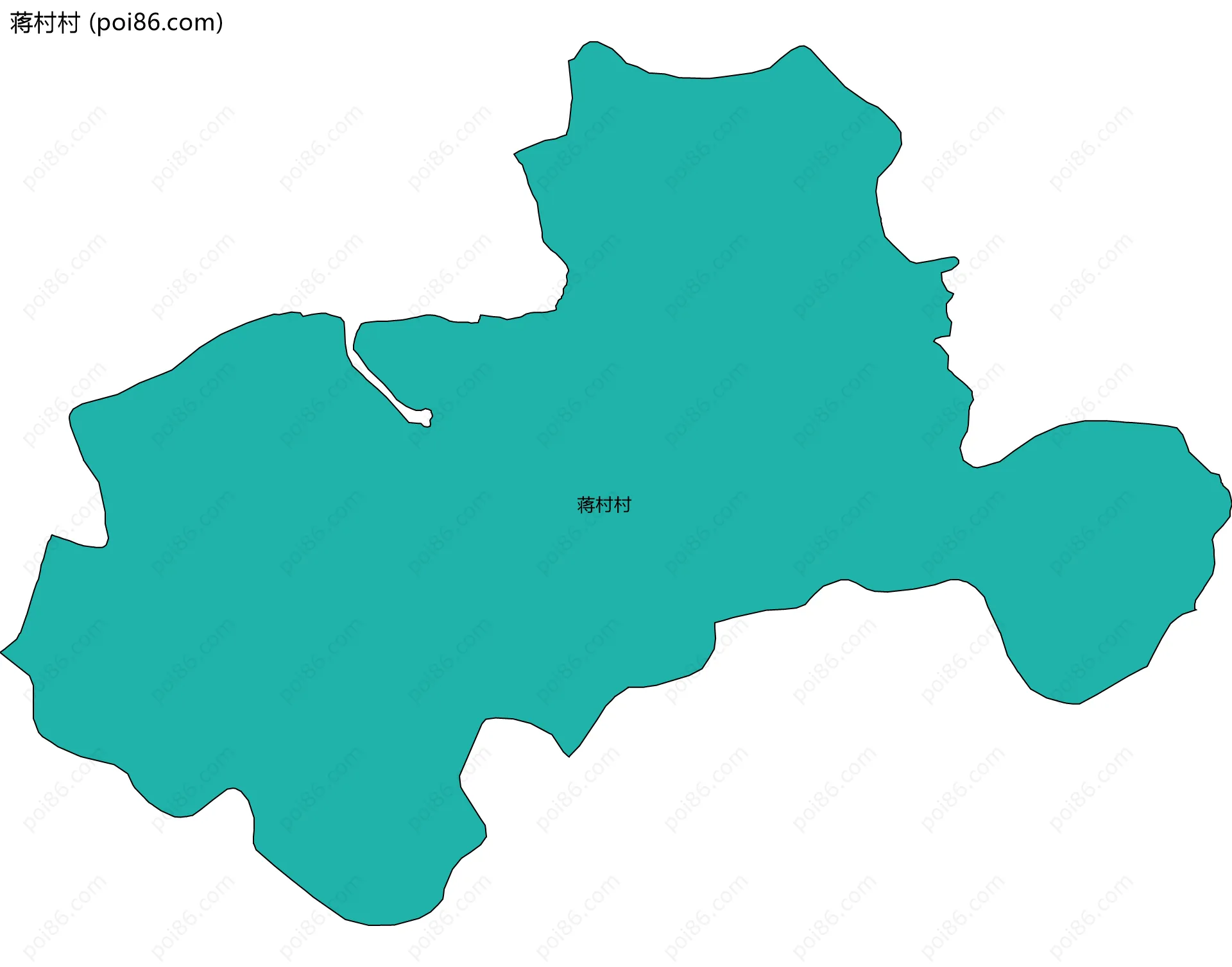 蒋村村边界地图