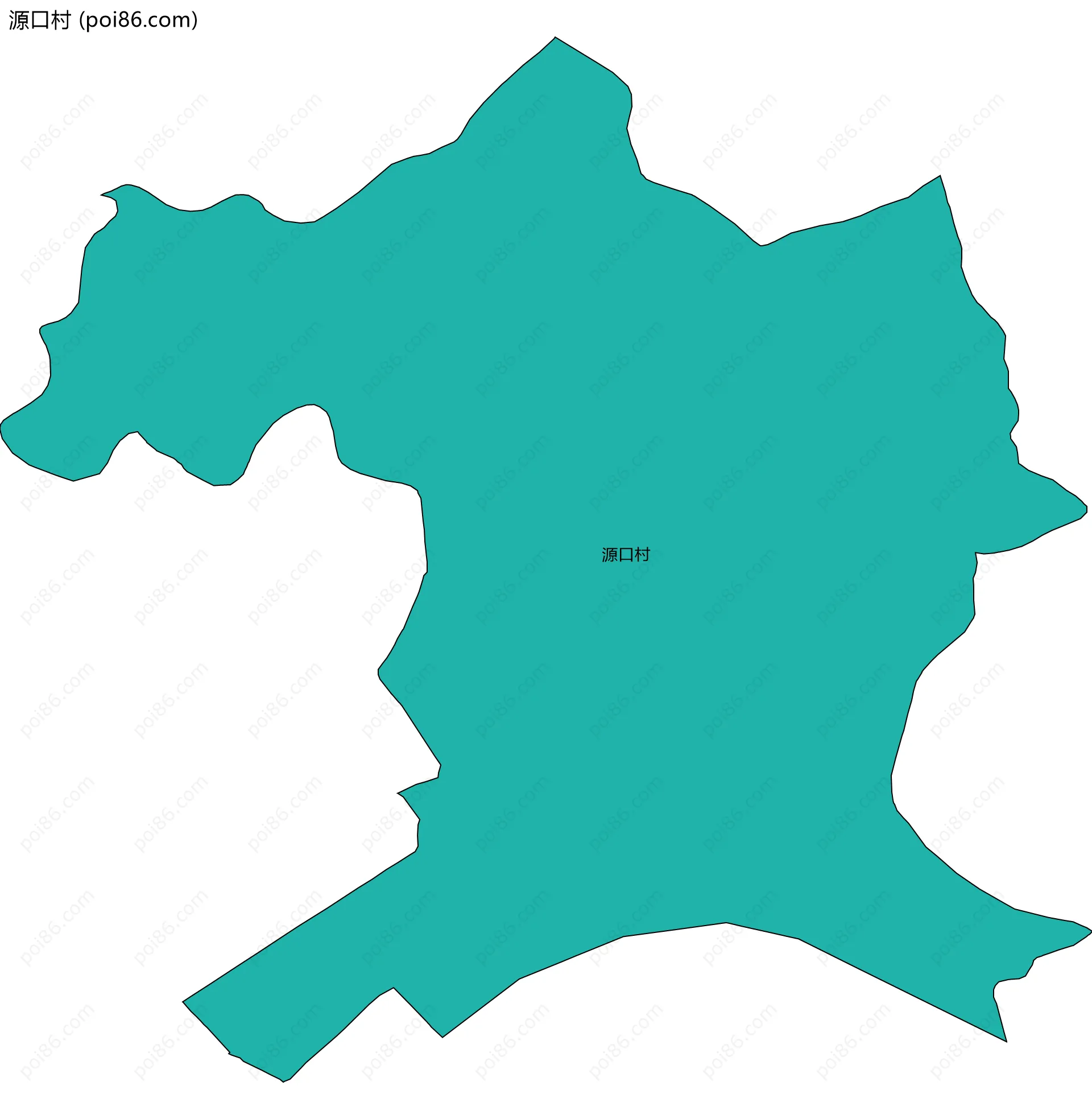 源口村边界地图