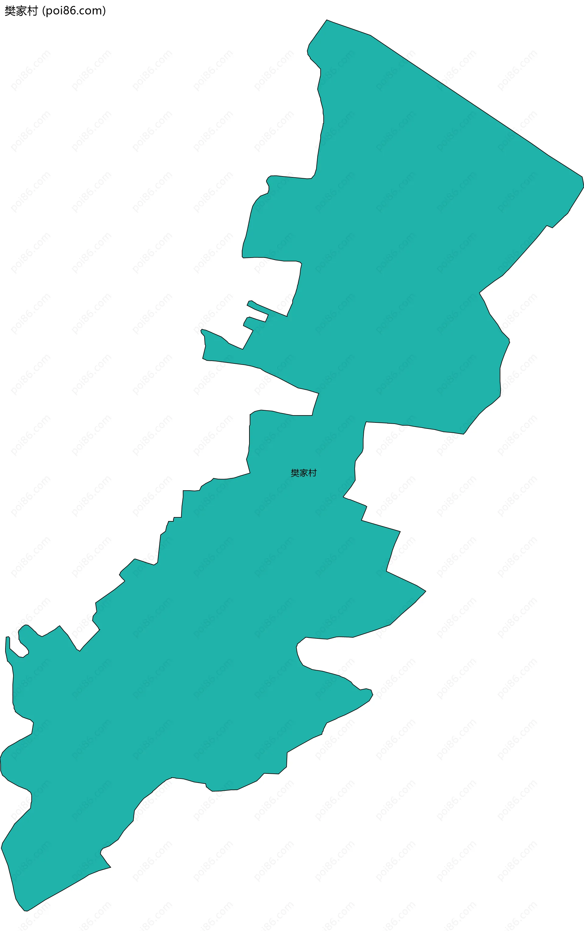 樊家村边界地图