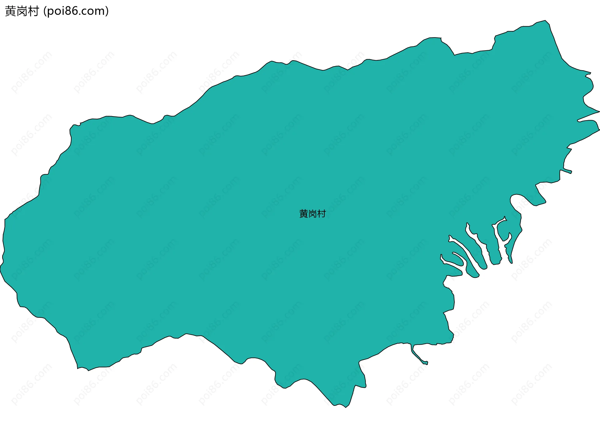 黄岗村边界地图