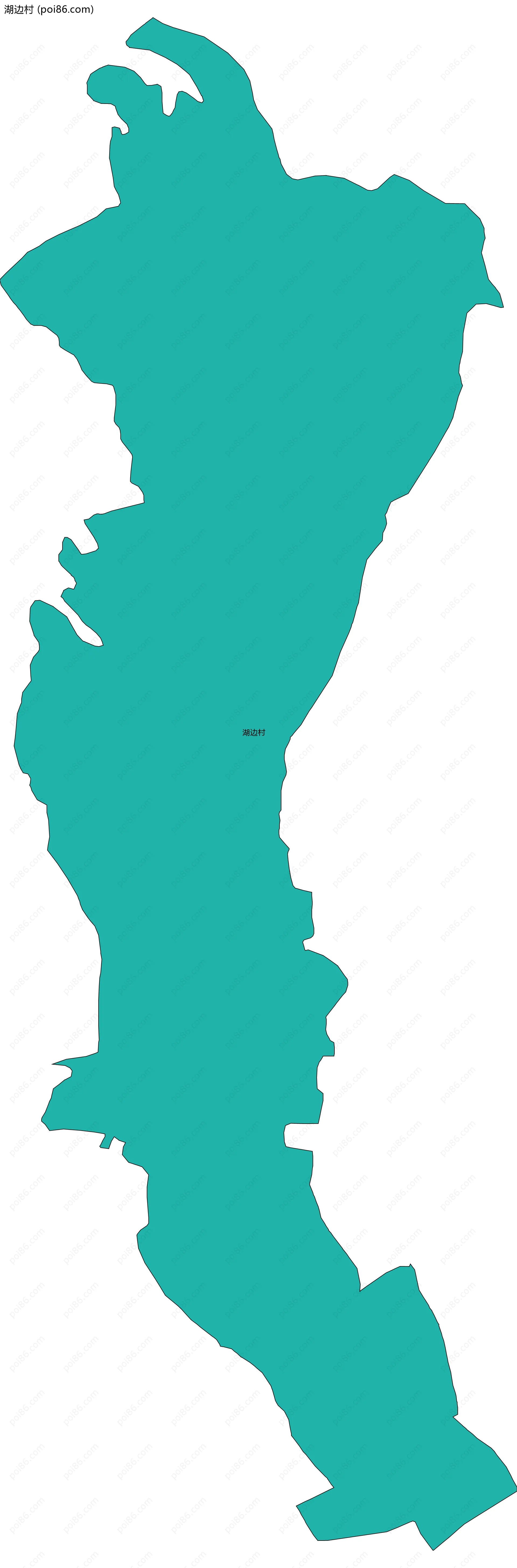 湖边村边界地图