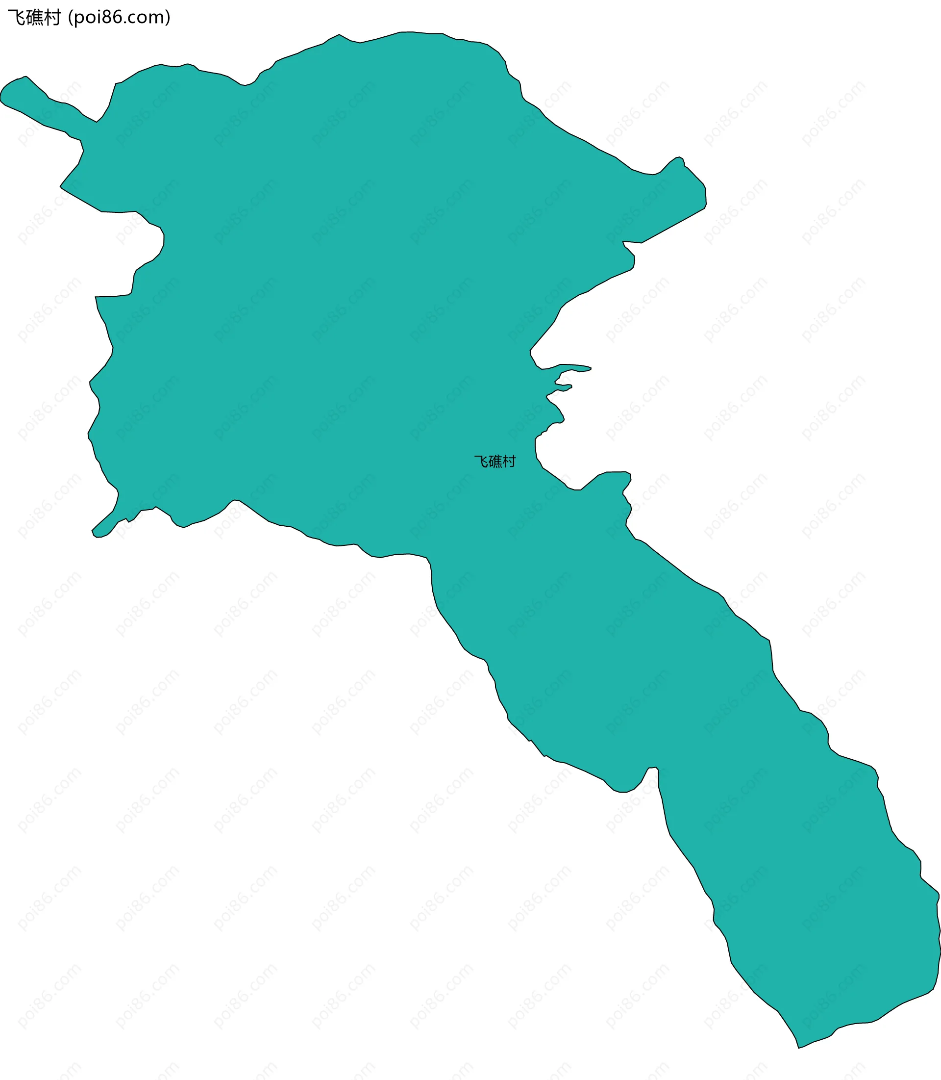 飞礁村边界地图