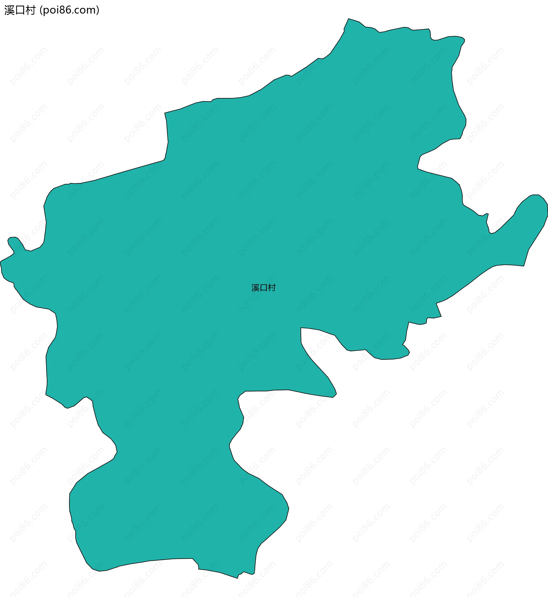 溪口村边界地图