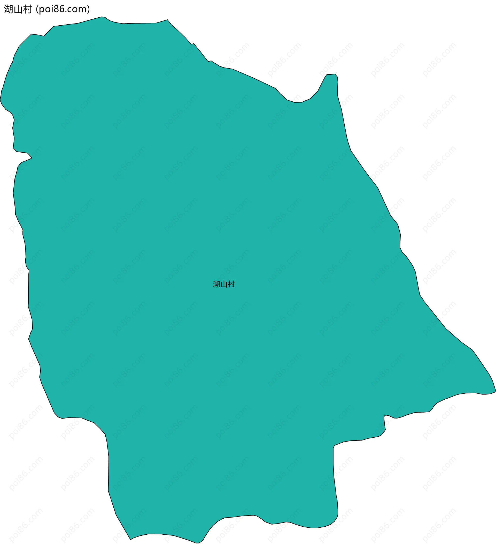 湖山村边界地图