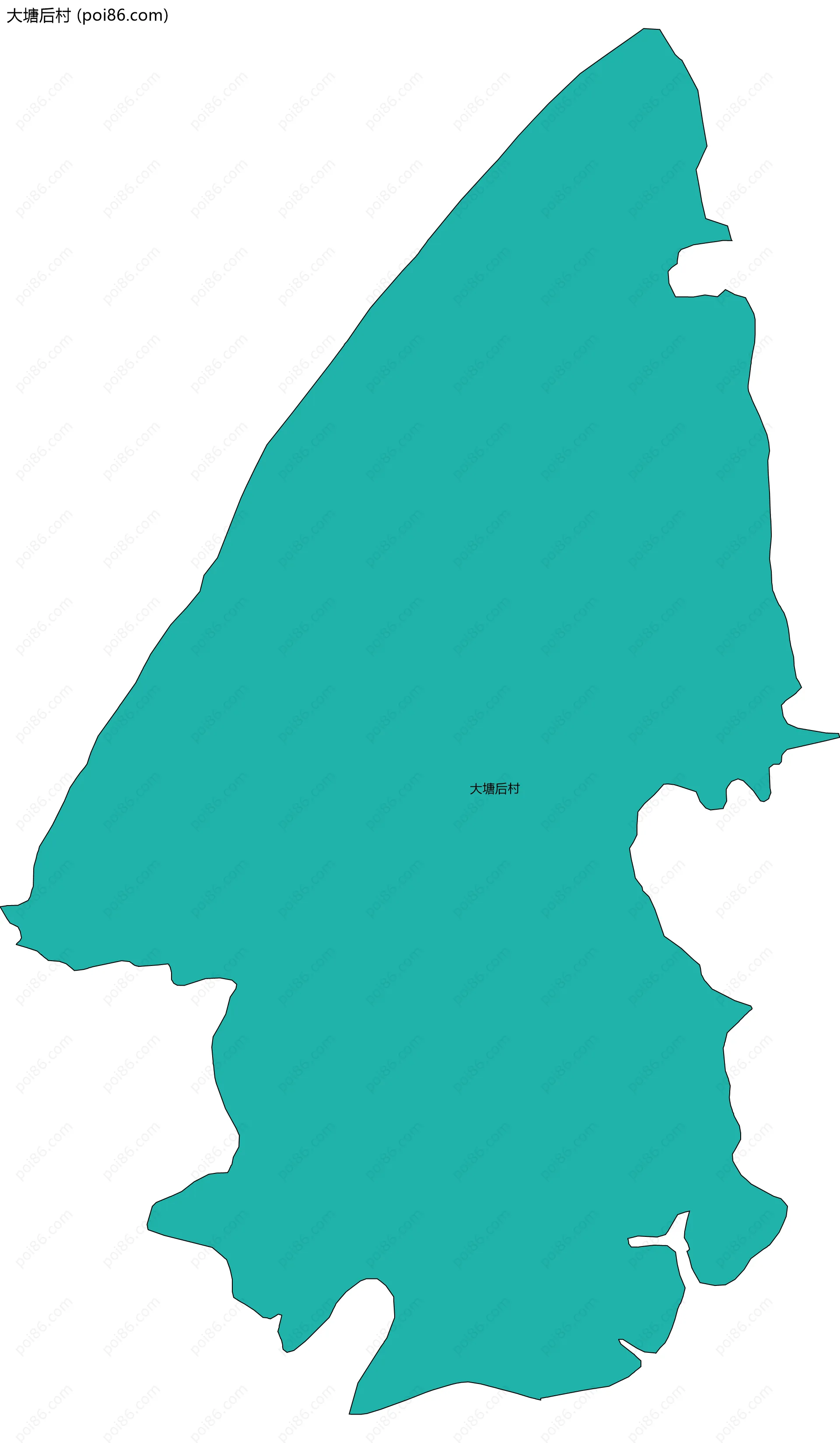 大塘后村边界地图